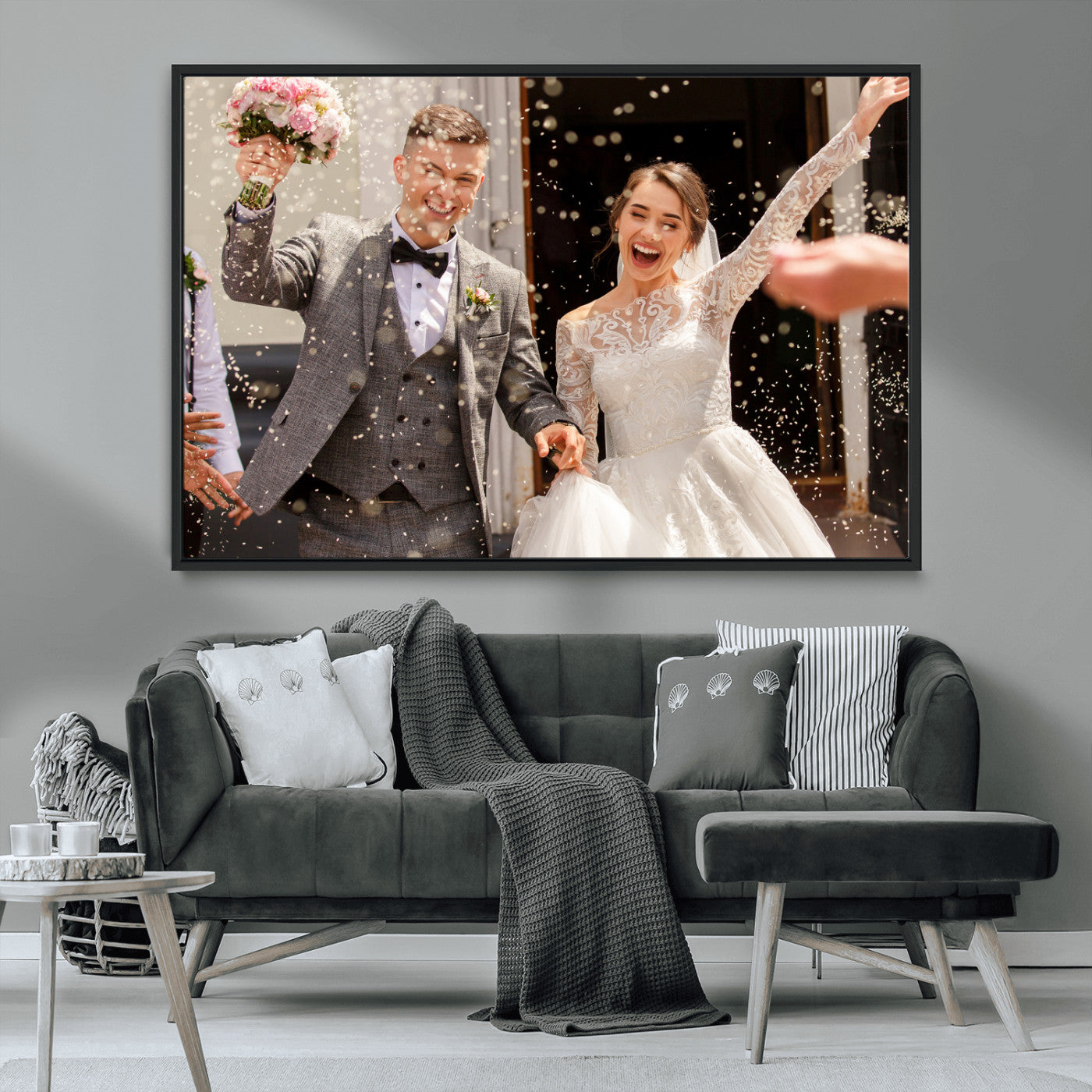 Framed Create Your Canvas Print - Personalized Wall Art for Home Decor Wall Art Print, Create Your Own Photo Canvas Print