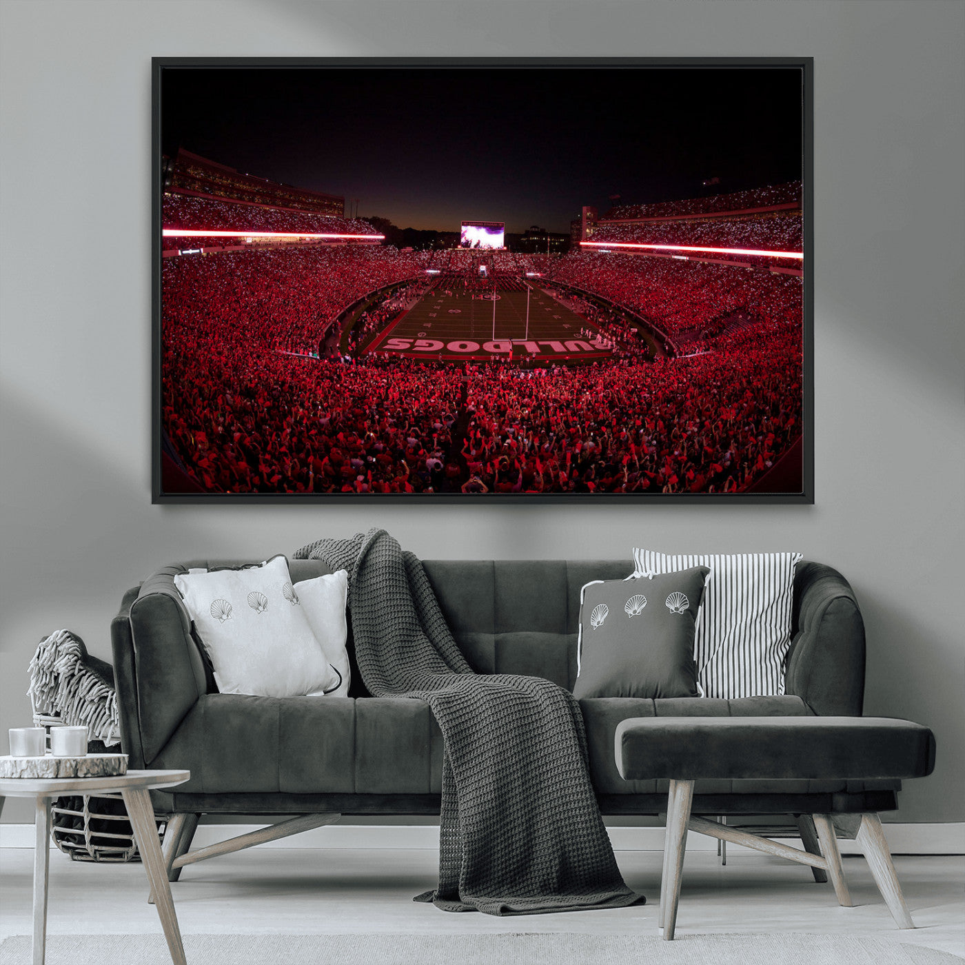 Dooley Stadium Wall Art Print, Sports Arena Canvas Wall Art, Dooley Field at Sanford Stadium Canvas Print, Modern Athletic Field Art Printing