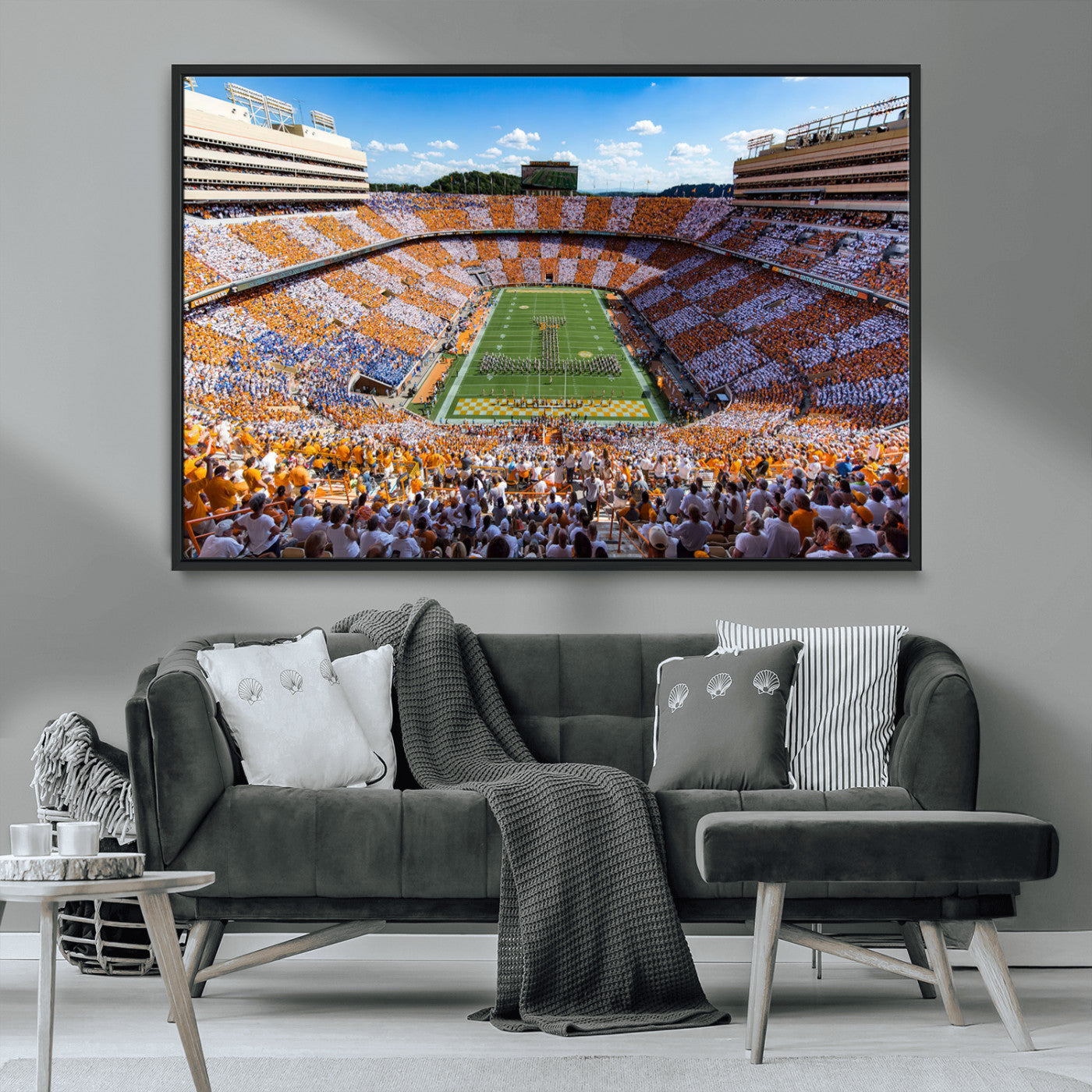 Tennessee Neyland Stadium Wall Art Print, Sports Arena Canvas Wall Art, Panoramic Stadium Canvas Print, Modern Athletic Field Art Printing