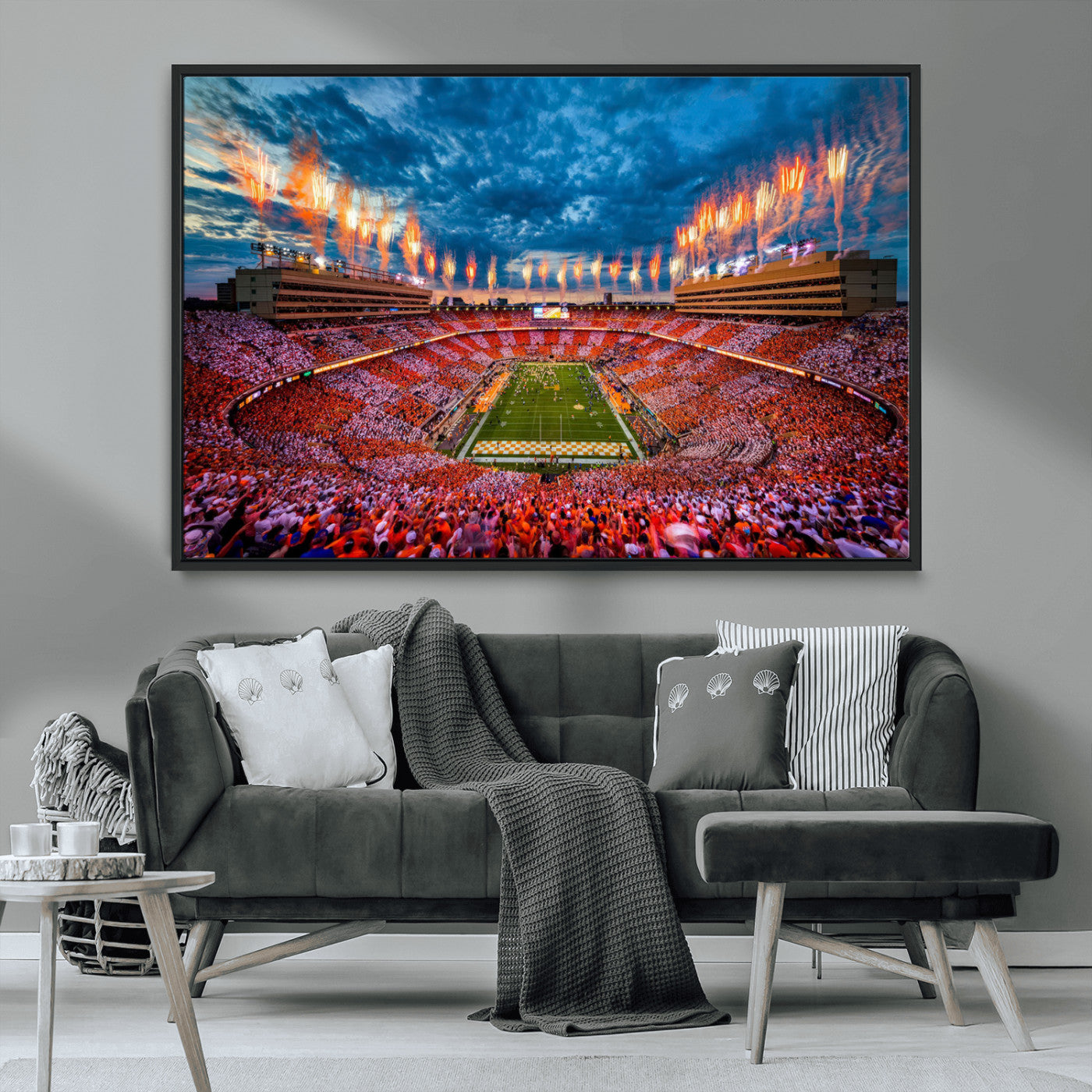 MGV-FC-36X24 - Tennessee Neyland Stadium Wall Art Print, Sports Arena Canvas Wall Art, Panoramic Stadium Canvas