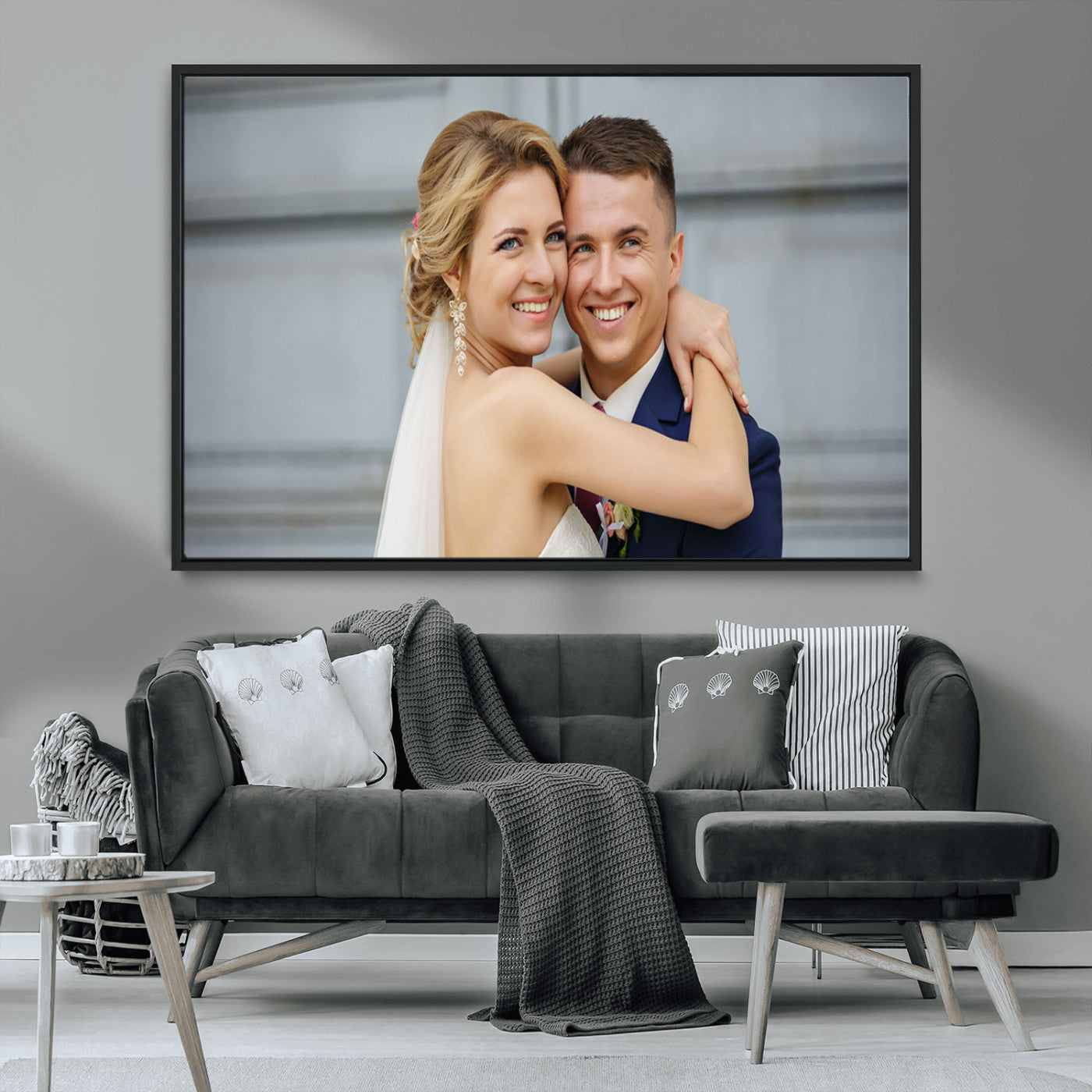 MGV-FC-36X24 - Create Your Own Photo Framed Canvas Print - Custom Personalized Wall Art Print for Gift