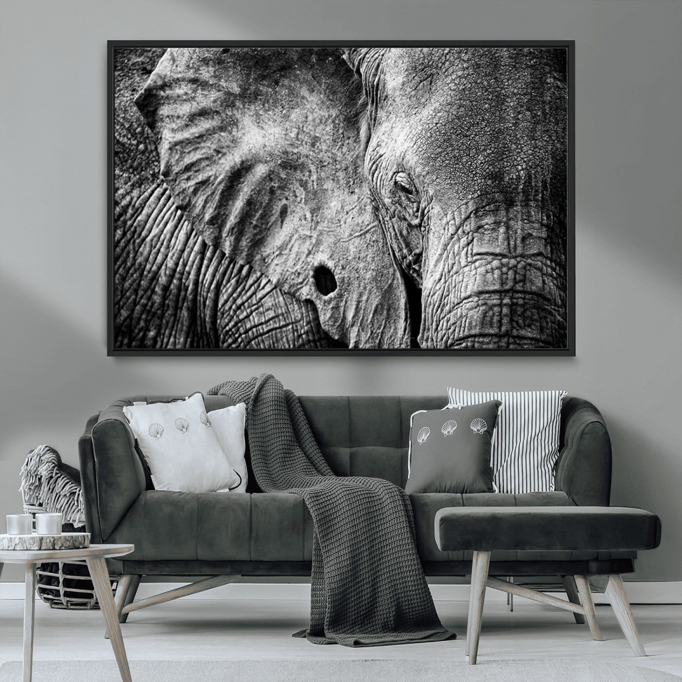 MGV-FC-36X24 - Wild Old Elephant Wall Art Canvas Print