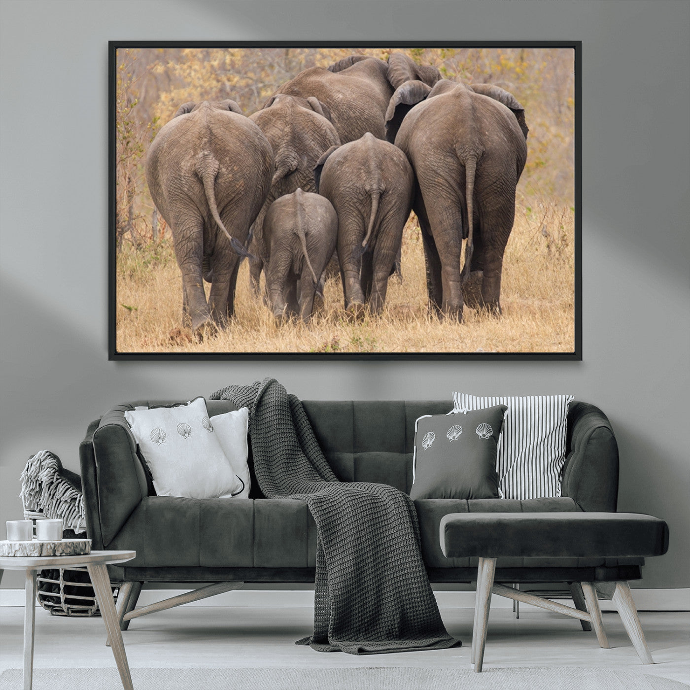 MGV-FC-36X24 - Wild Elephant Wall Art Canvas Print