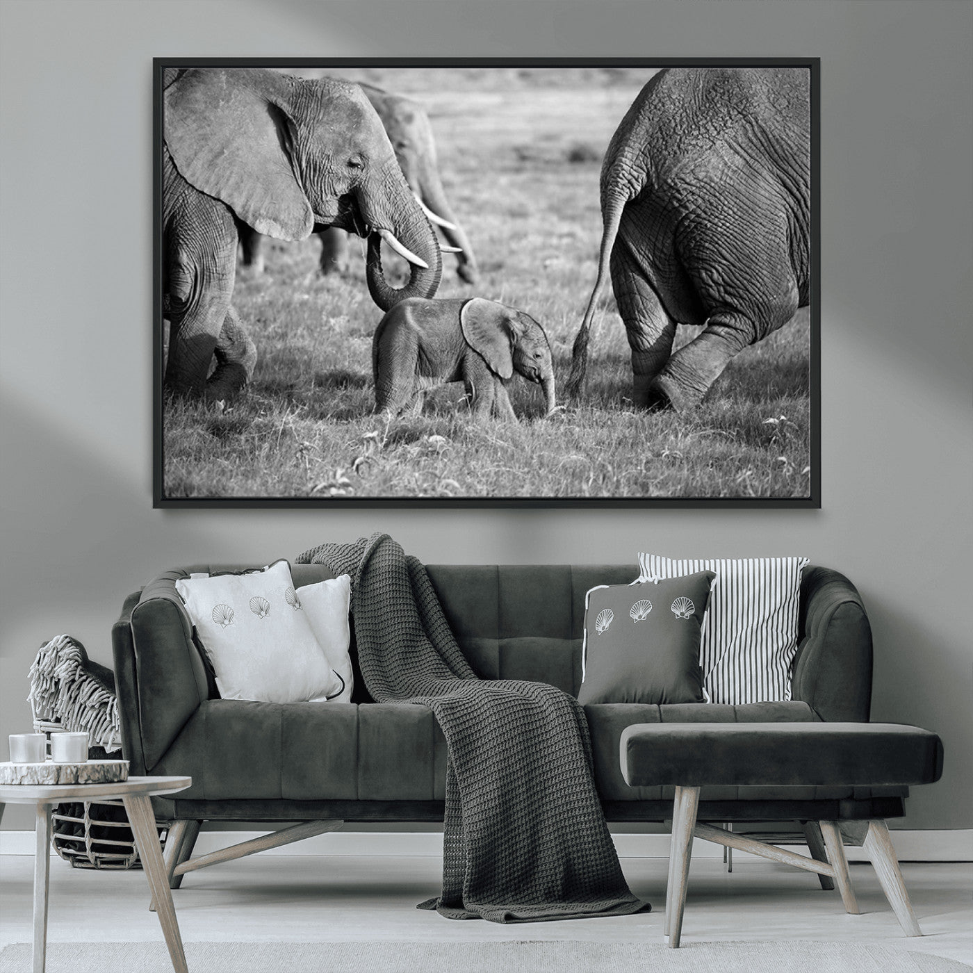 MGV-FC-36X24 - Wild Elephant Wall Art Canvas Print