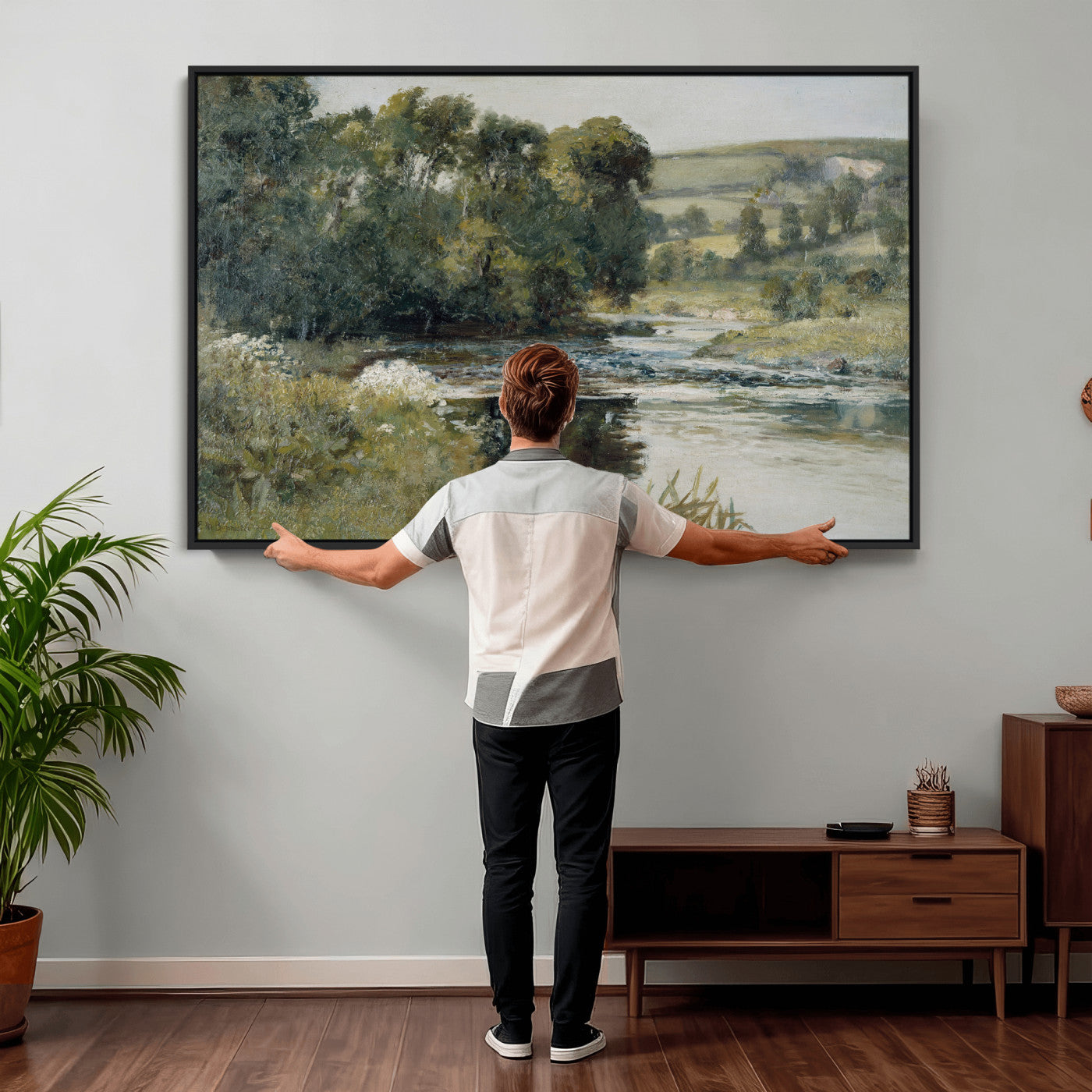 63256010-MGV-CV-36X24 - Edward Mitchell Bannister Streamside Wall Art Canvas Print