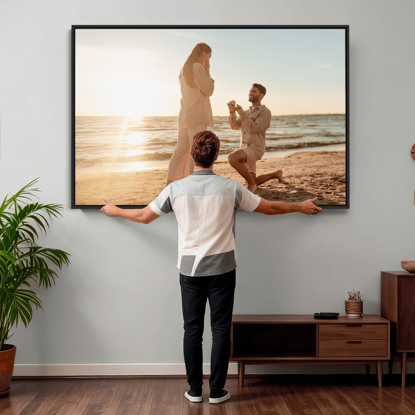 91913900-MGV-CV-36X24 - Custom Photo with Framed Canvas Wall Art Canvas Print Personalized Picture Print Framed Wall Art Digitally Printed Photo