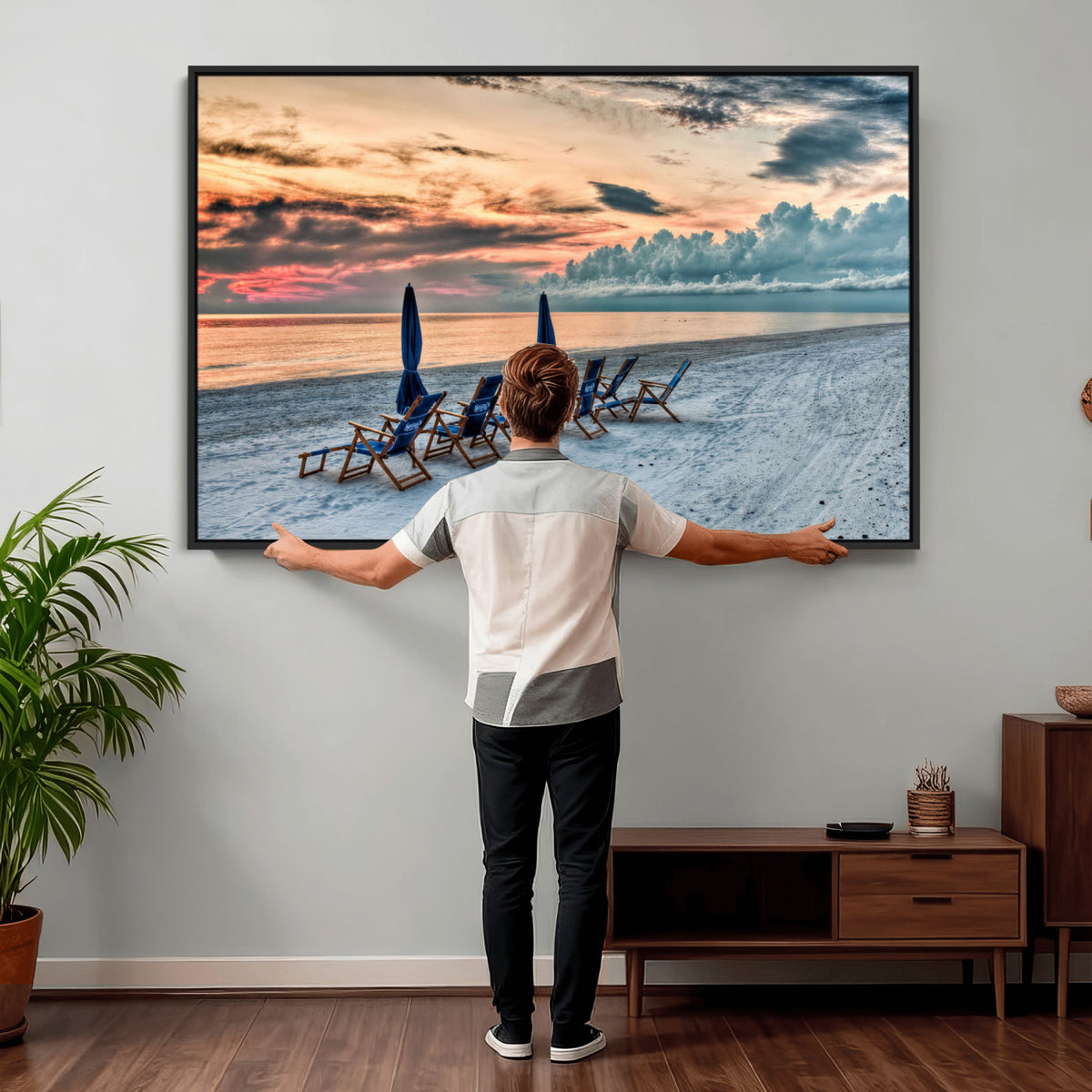 17237006-MGV-CV-36X24 - Serene Gulf Solitude Wall Art Canvas Print