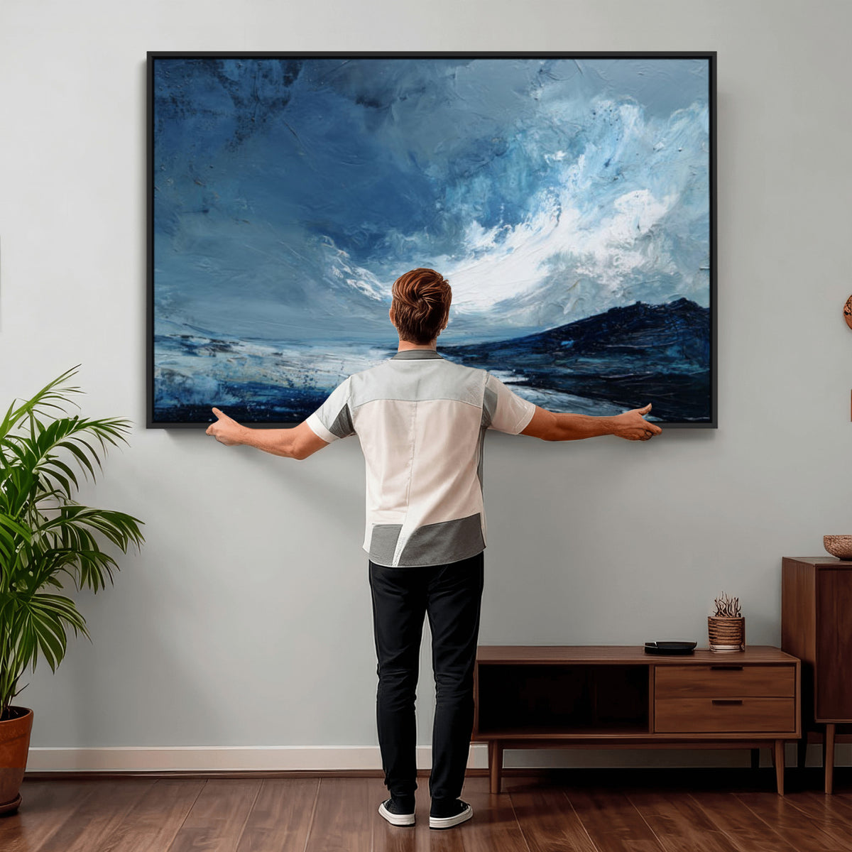 66685630-MGV-CV-36X24 - Extra Large Abstract Wall Art Canvas Print