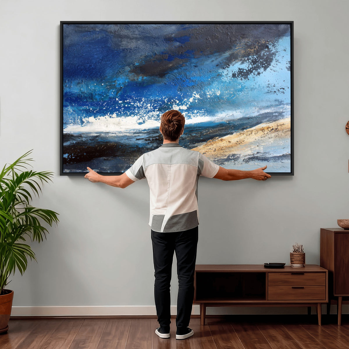 72157369-MGV-CV-36X24 - Extra Large Abstract Wall Art Canvas Print