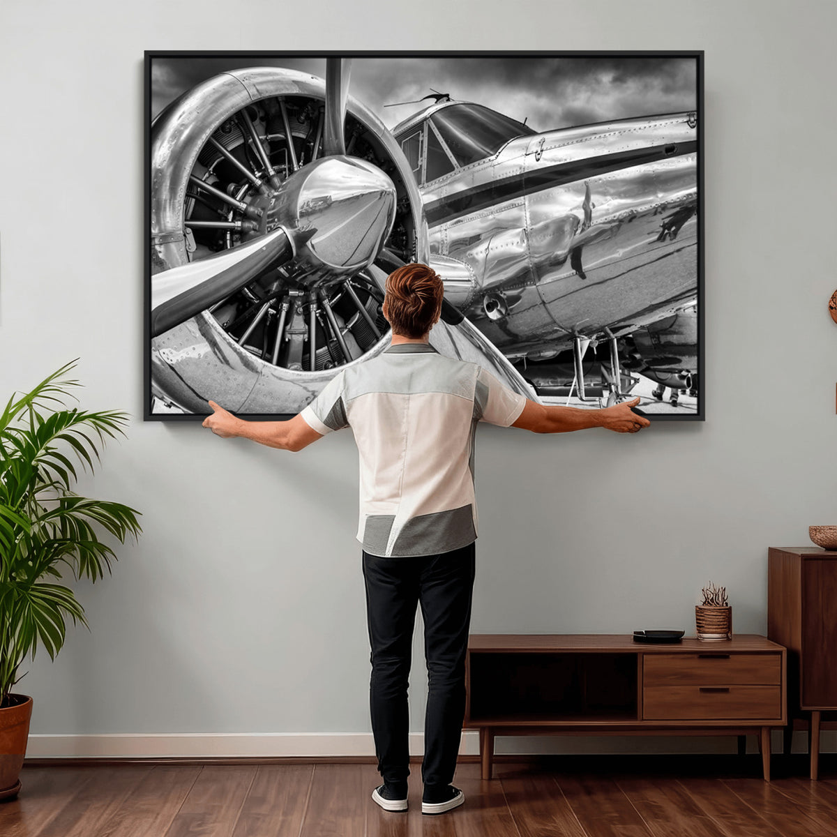 40672-MGV-CV-36X24 - Vintage Antique Airplane Wall Art Canvas Print