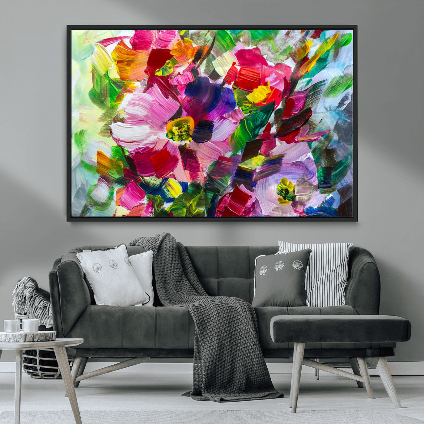 MGV-FC-36X24 - Oil Flower Abstract Canvas Print