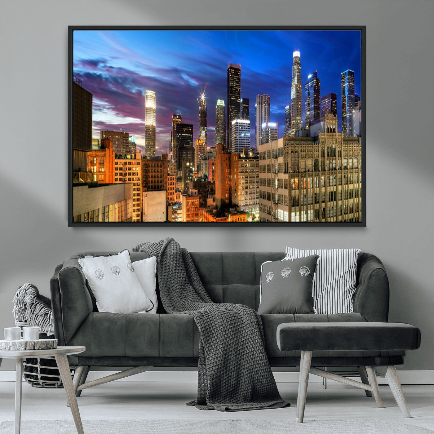 MGV-FC-36X24 - Los Angeles Night Wall Art Canvas Print