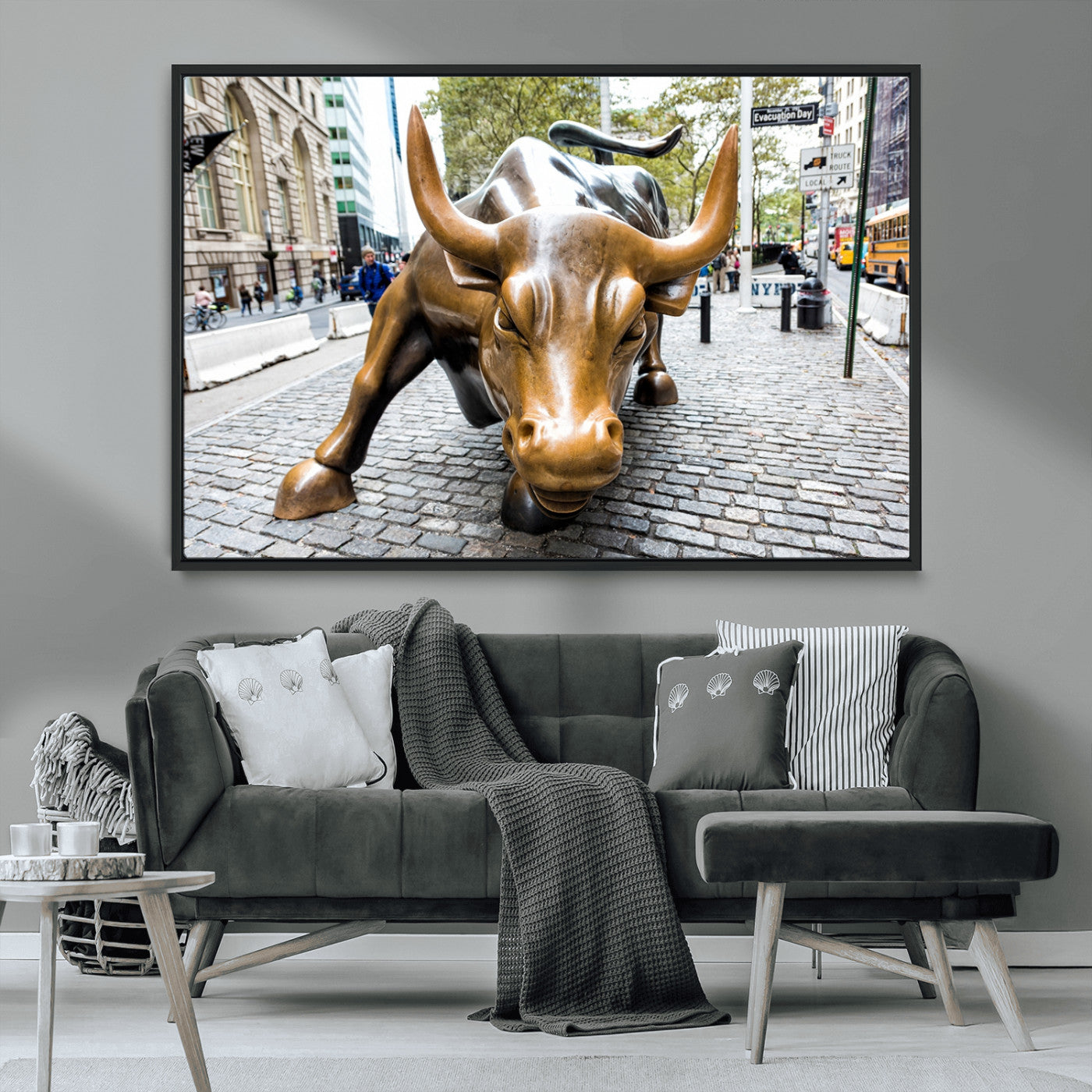 MGV-FC-36X24 - Charging Bull Wall Art Canvas Print