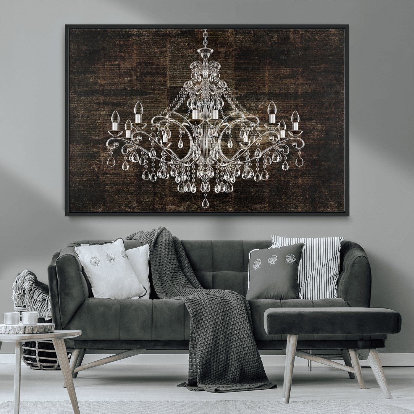 MGV-FC-36X24 - Rustic Chandelier Canvas Print