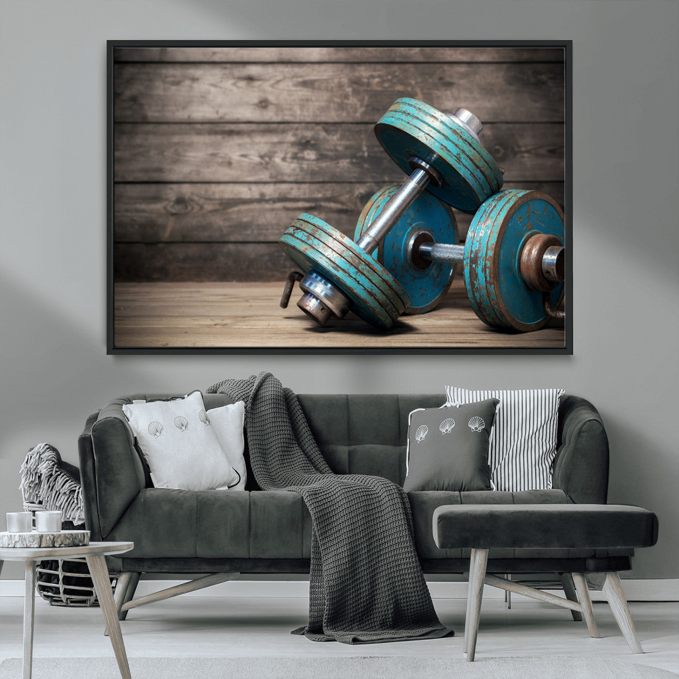 MGV-FC-36X24 - Dambell and Sport Wall Art Canvas Print