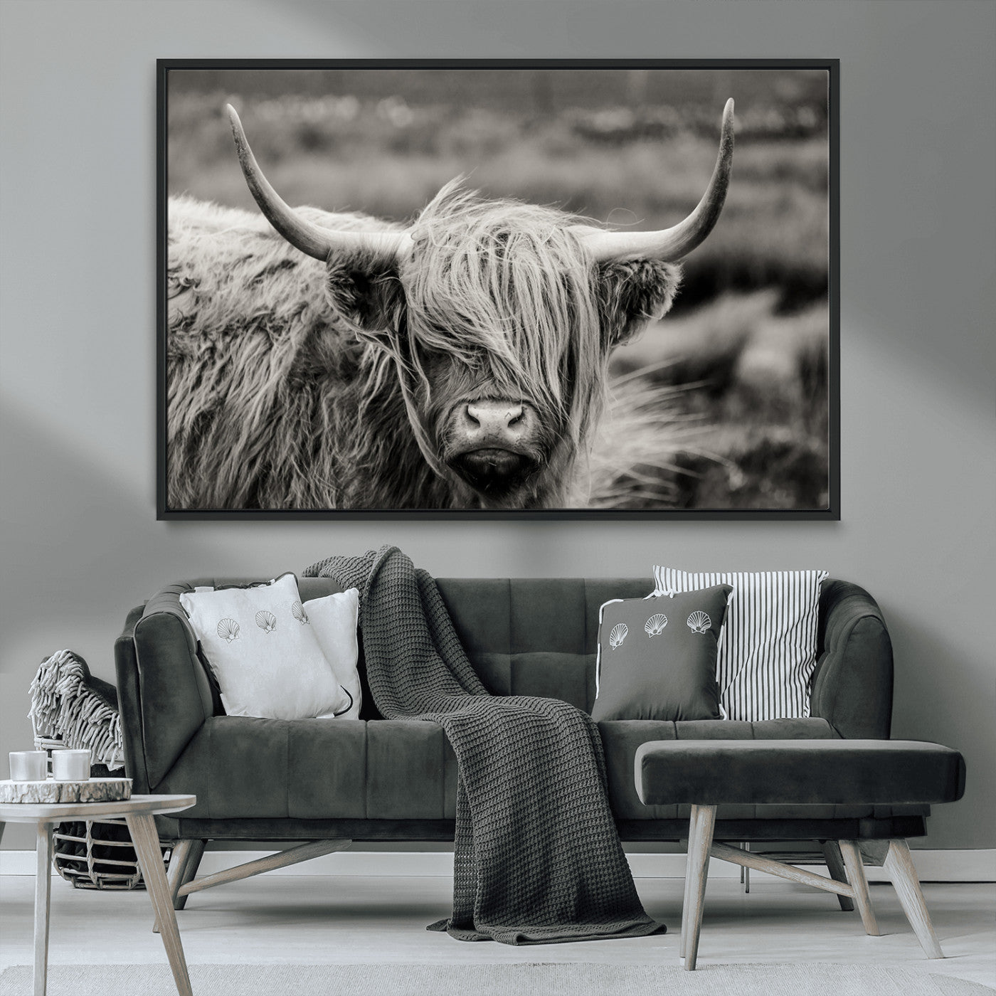MGV-FC-36X24 - Cow Focus Canvas Wall Art Print
