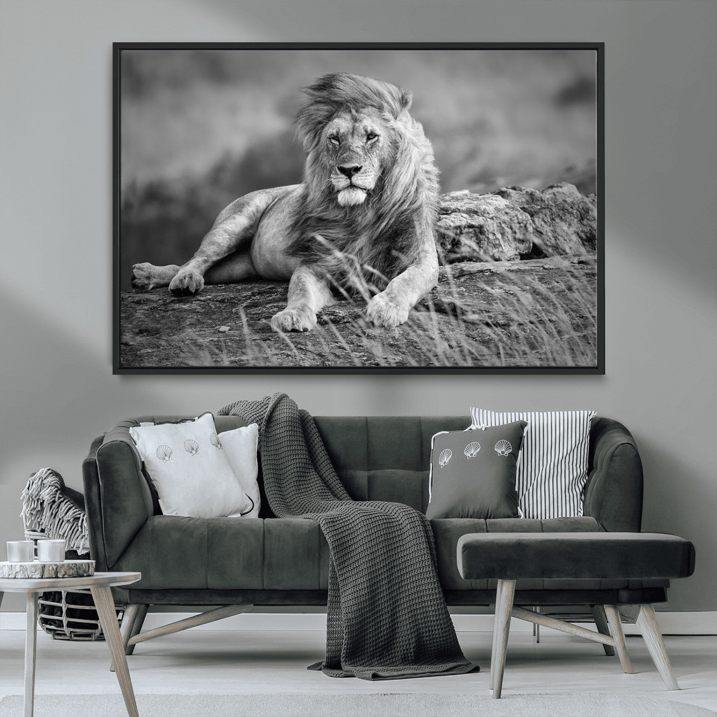MGV-FC-36X24 - King of Forest Lion Wall Art Canvas Print