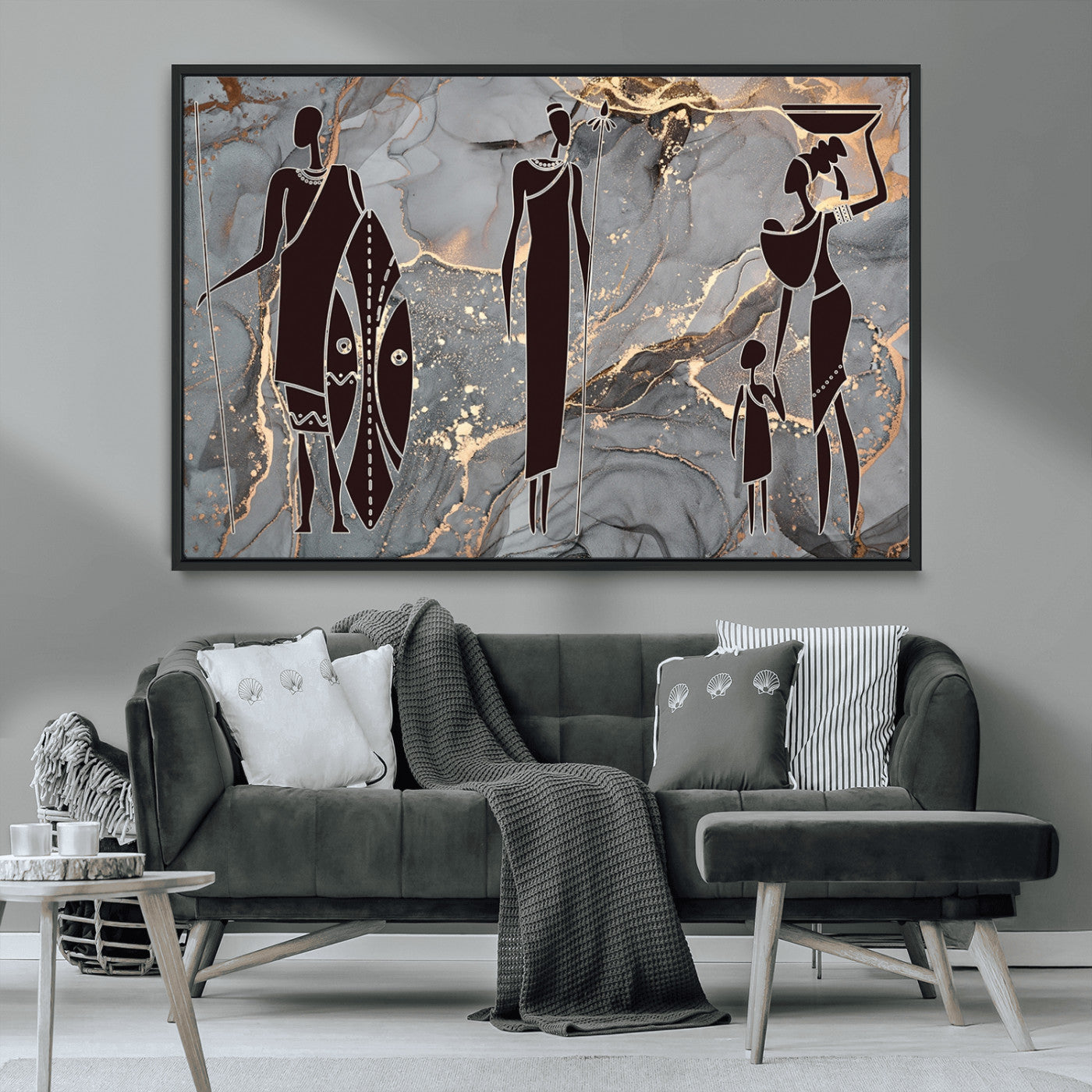 MGV-FC-36X24 - African American Wall Art African Women Painting Canvas Print