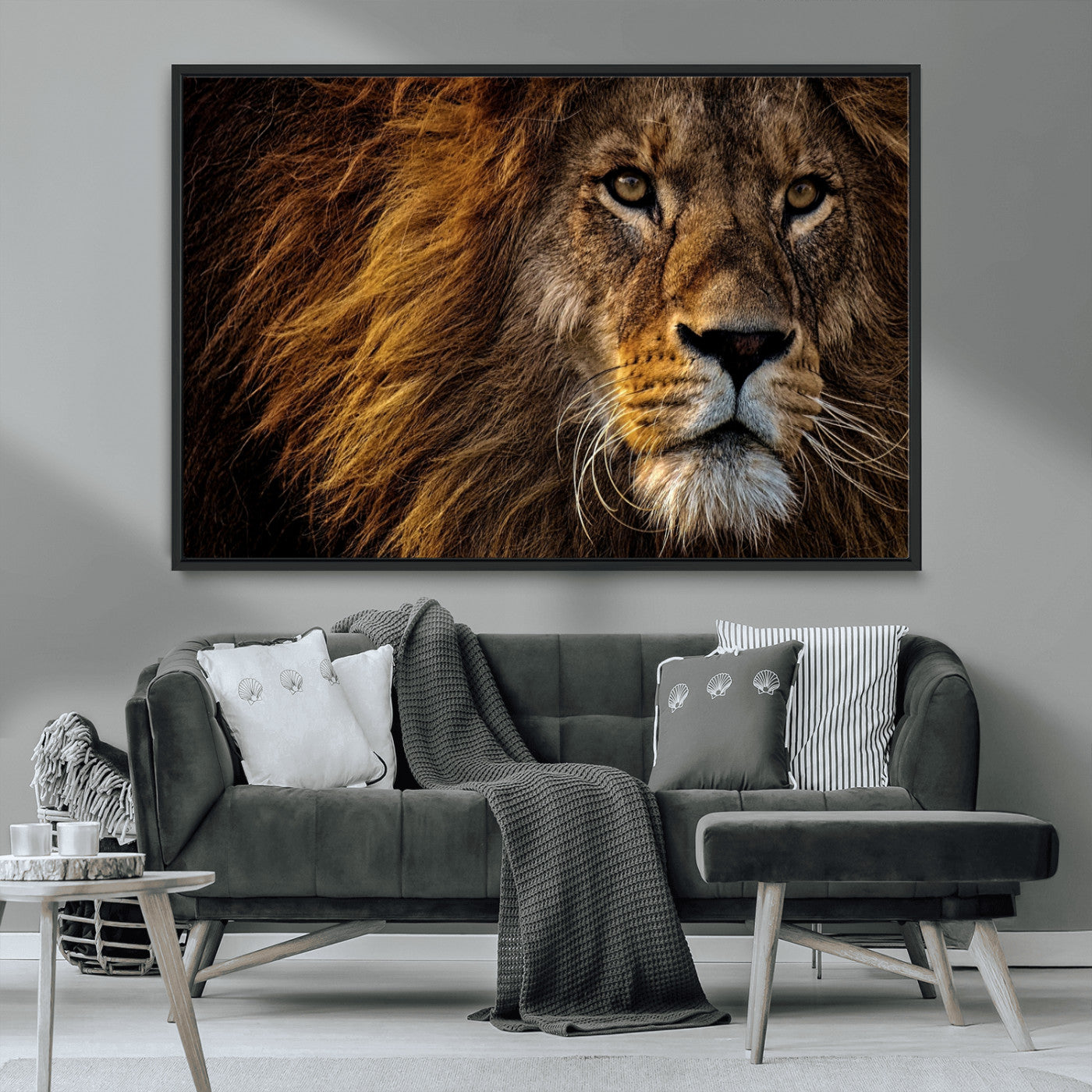 MGV-FC-36X24 - Mighty Lion Wall Art Animal Canvas Print