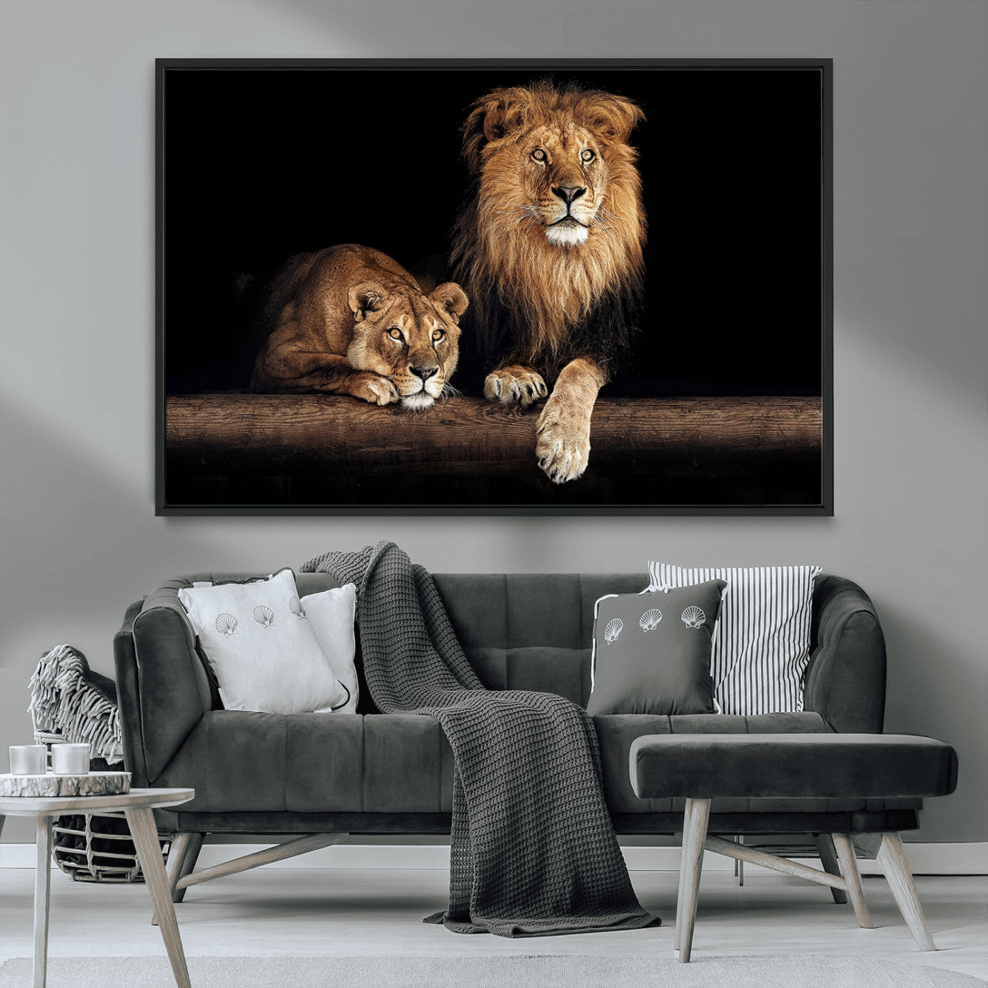 MGV-FC-36X24 - Lion Canvas Wall Art Animal Print