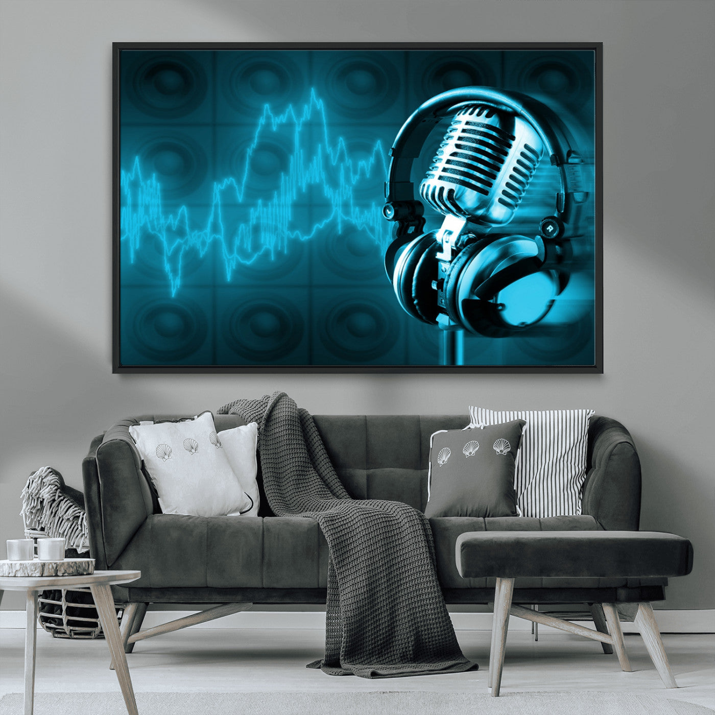 MGV-FC-36X24 - Music and Microphone Wall Art Canvas Print
