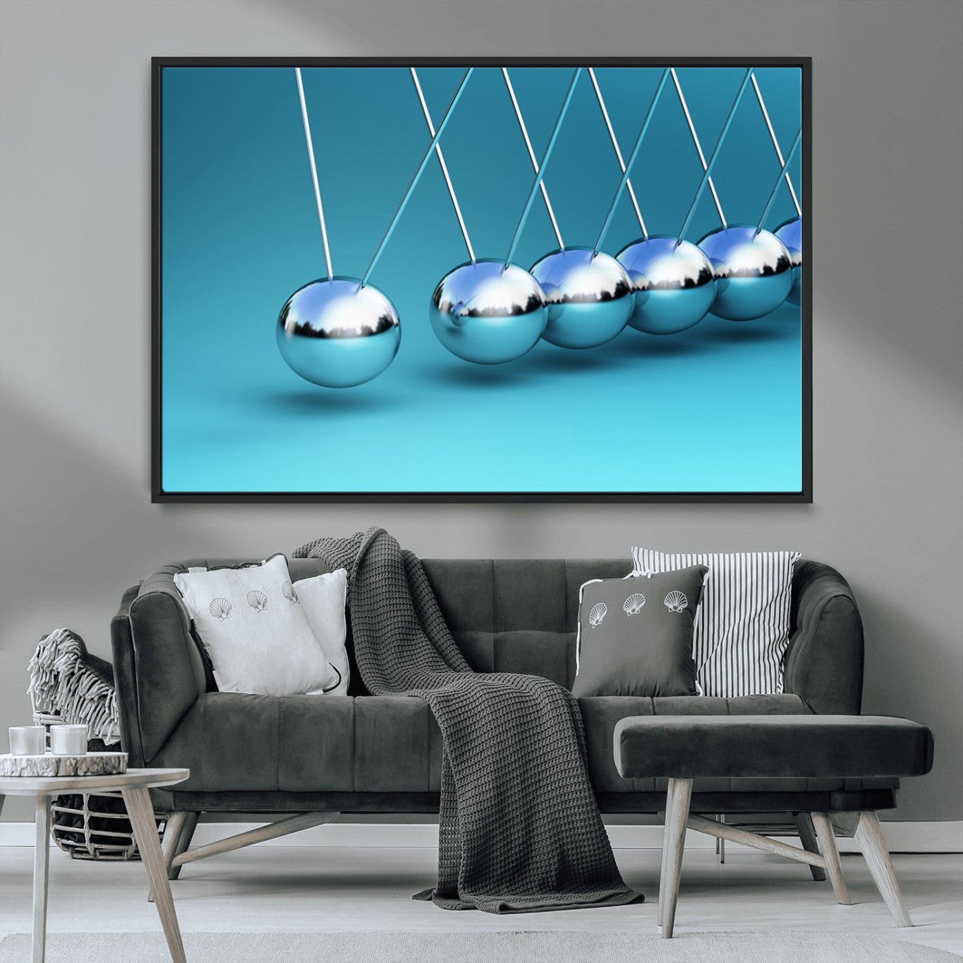 MGV-FC-36X24 - Wall Art Newton's Cradle Canvas Print, Framed Newton Cradle Canvas Print