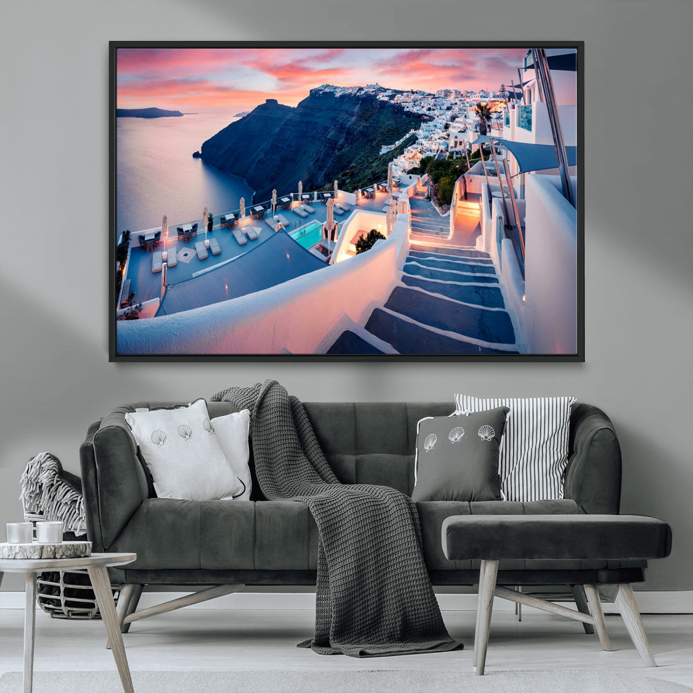 MGV-FC-36X24 - Santorini Island Wall Art Canvas Print