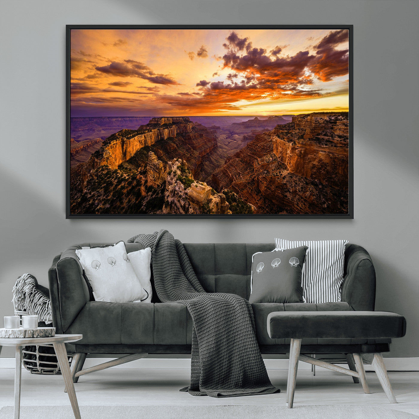 MGV-FC-36X24 - Mesmerizing Sunset from Grand Canyon Nal Park Wall Art, Grand Canyon Canvas Print