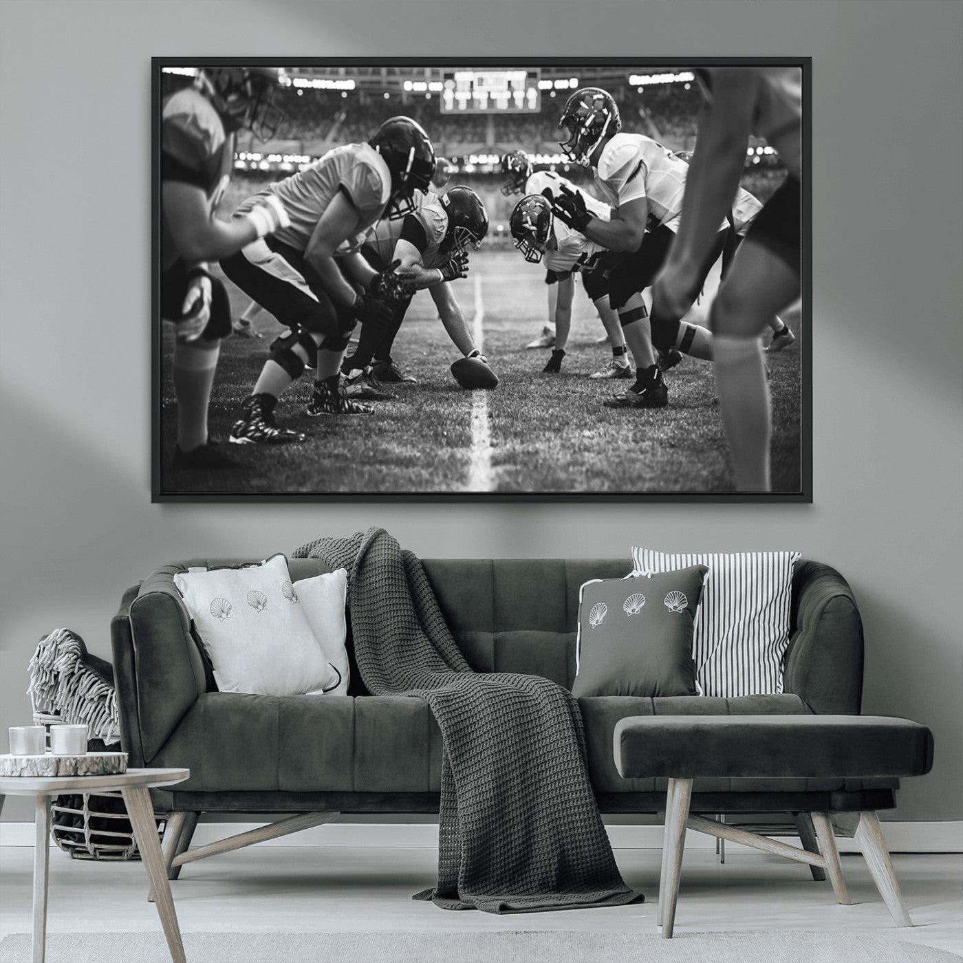 MGV-FC-36X24 - American Football Wall Art Canvas Print, Stadium Sport Wall Art Print