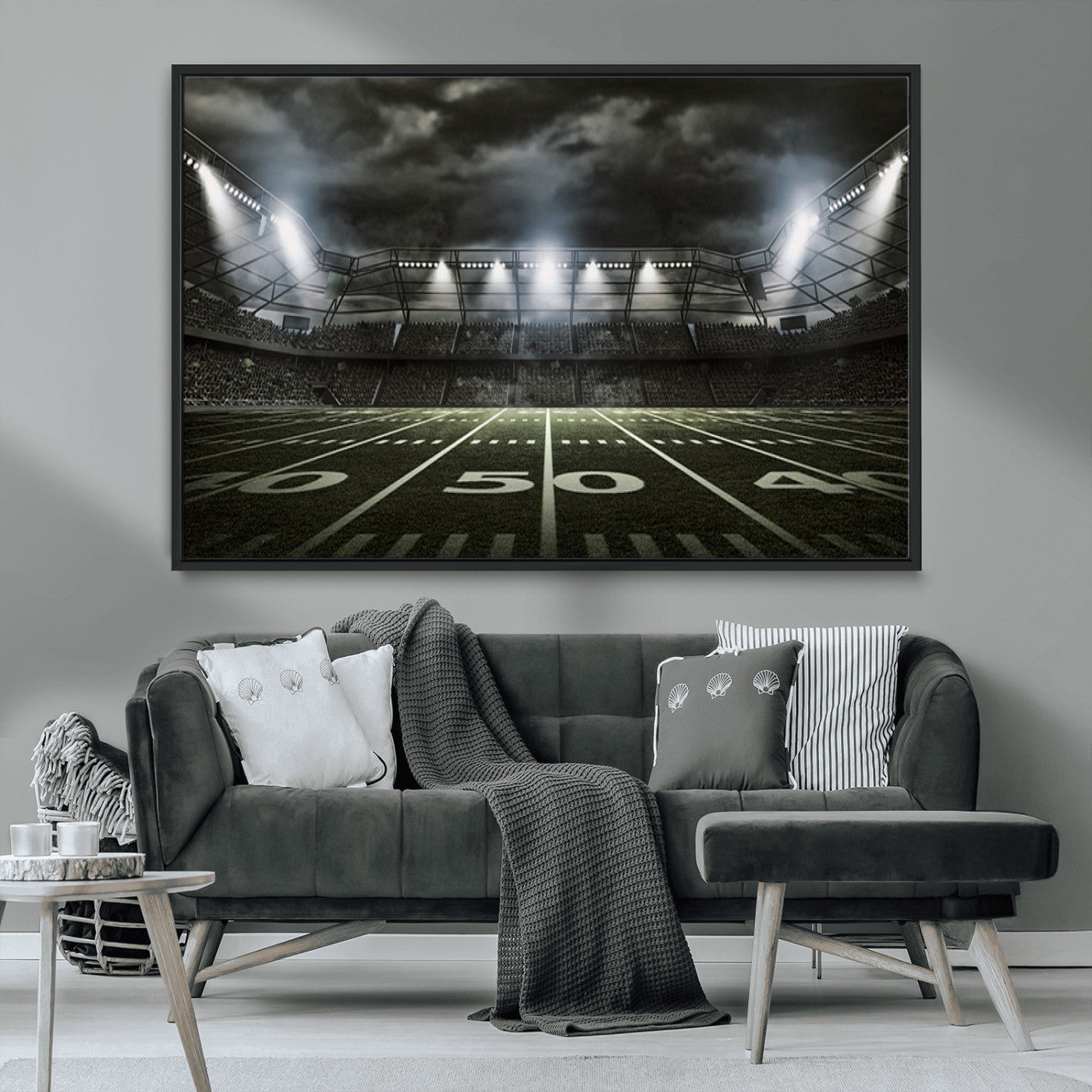 -American Football Stadium Wall Art Canvas Print, Stadium Sport Wall Art Print