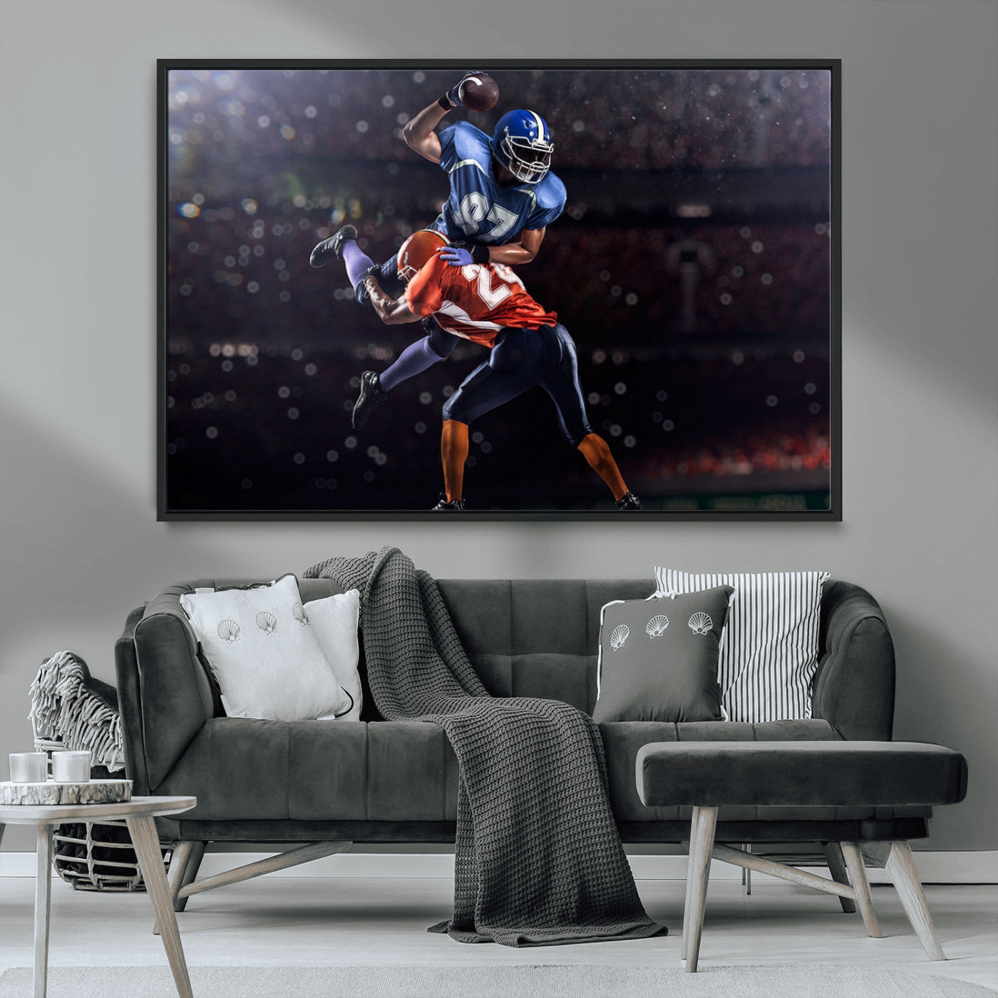 -American Football Wall Art Canvas Print, Stadium Sport Wall Art Print