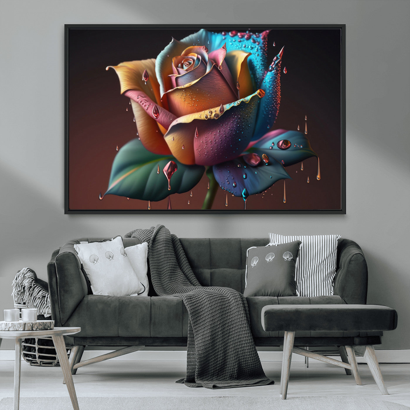 MGV-FC-36X24 - Abstract Rose Wall Art Canvas Print