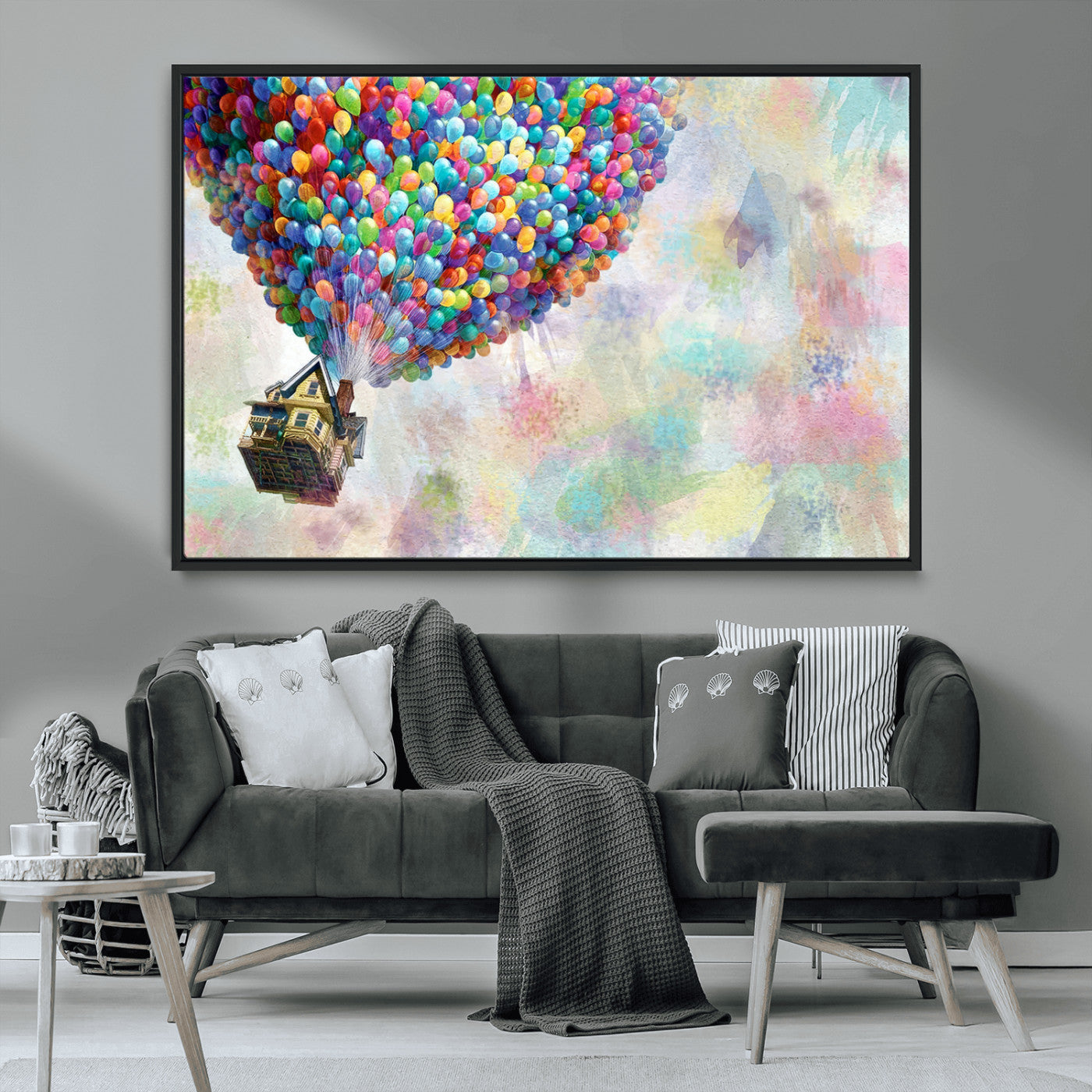 MGV-FC-36X24 - Up Pixar Poster, Look Up Pixar Wall Art, Up Pixar Canvas, Kids Play Game Room Decor Wall Art