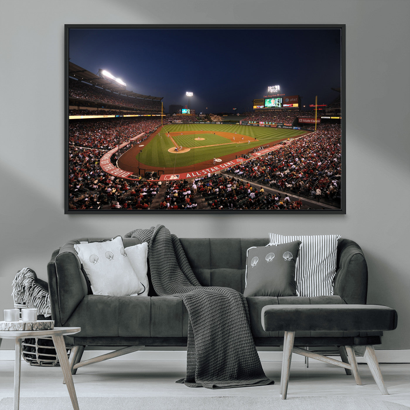MGV-FC-36X24 - Los Angeles Angels Baseball Team Print - Anaheim Angel Stadium Wall Art Canvas Print