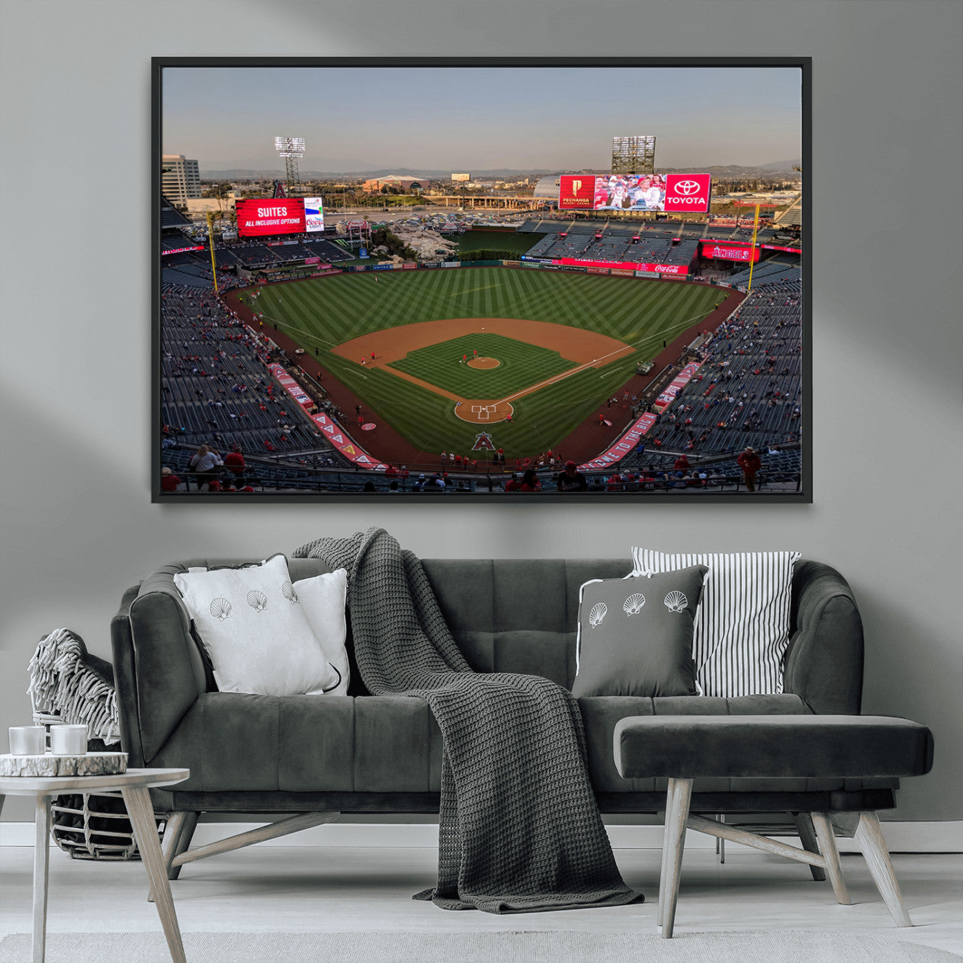 MGV-FC-36X24 - Los Angeles Angels Baseball Canvas Print - Anaheim Angel Stadium Wall Art Canvas Print