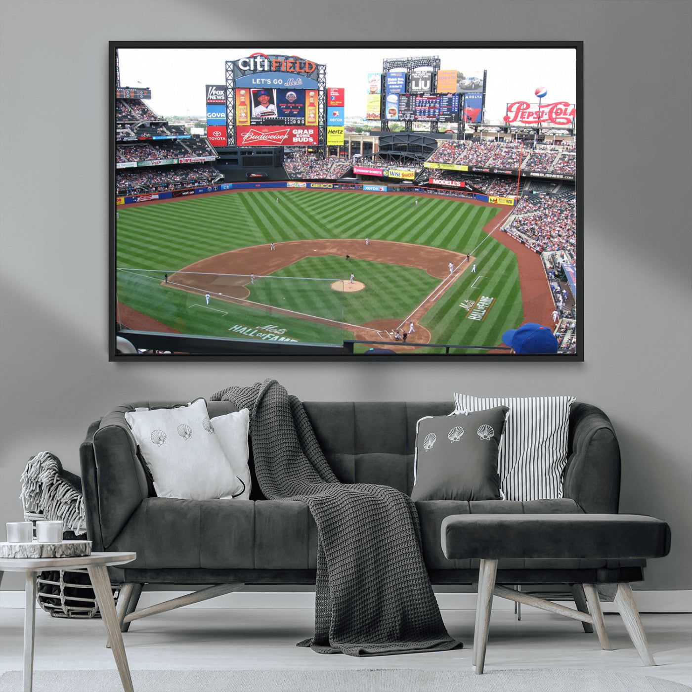 MGV-FC-36X24 - New York Mets Baseball Team Print - Citi Field Baseball Stadium Wall Art Canvas Print