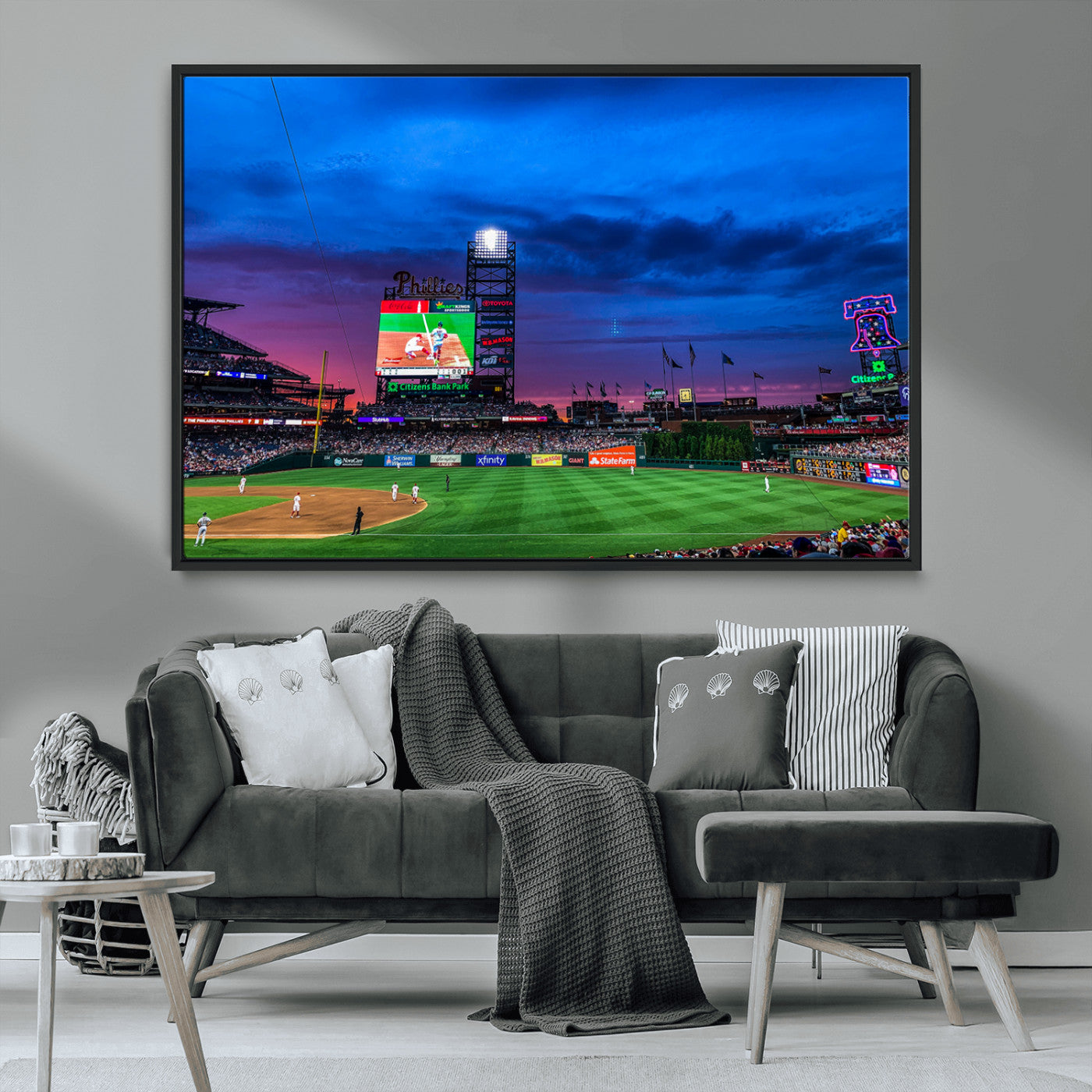 MGV-FC-36X24 - Philadelphia Phillies Baseball Team Print - Philadelphia Citizens Bank Park Stadium Canvas Wall Art