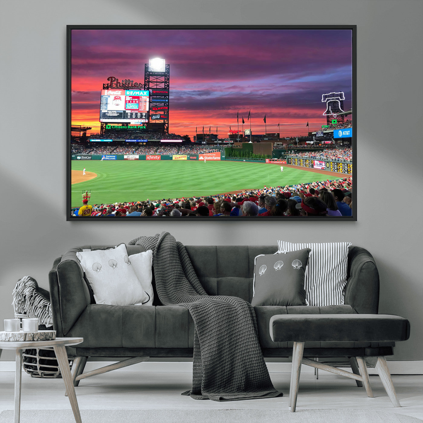MGV-FC-36X24 - Philadelphia Phillies Baseball Team Print - Philadelphia Citizens Bank Park Stadium Wall Art Canvas