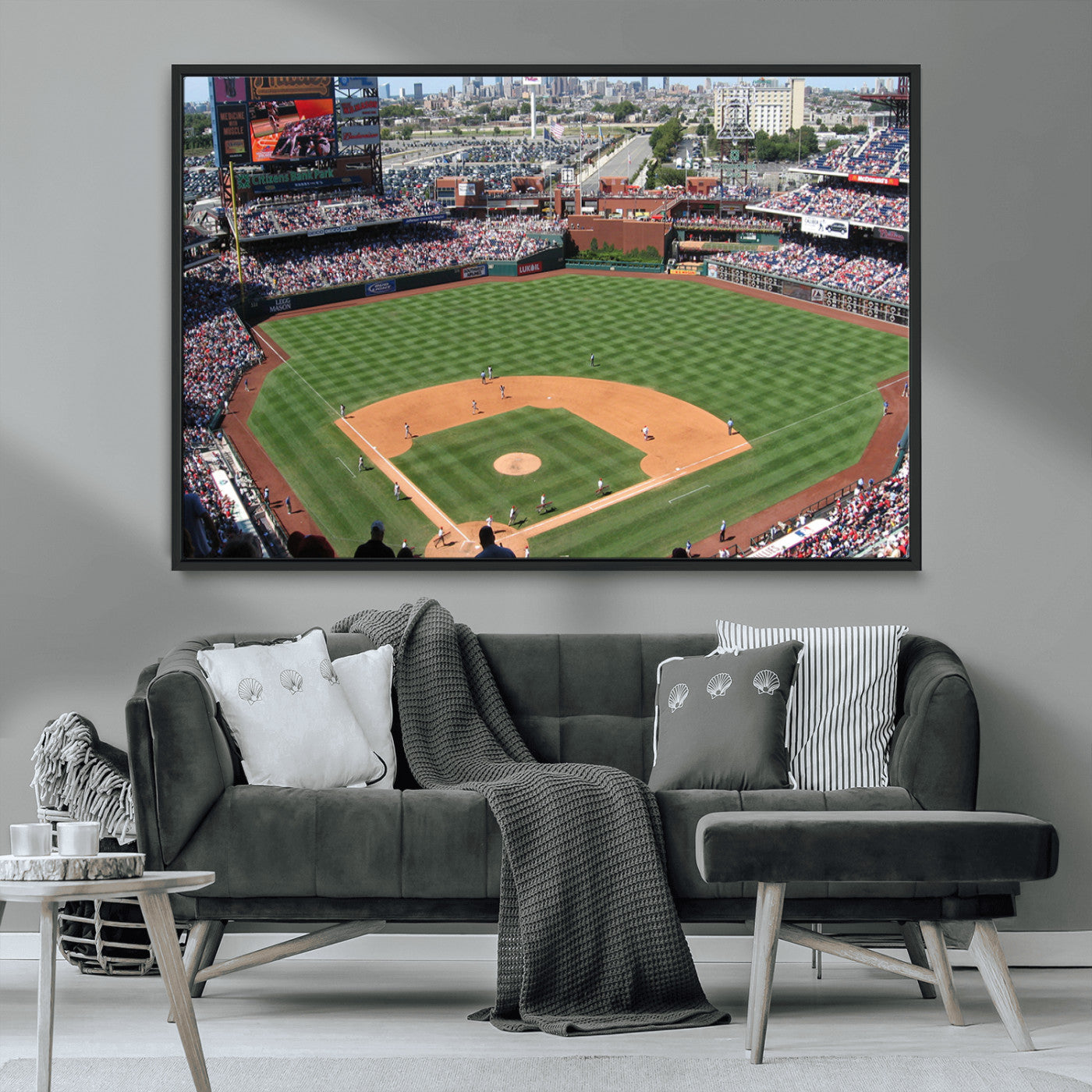 MGV-FC-36X24 - Philadelphia Phillies Baseball Team Print - Philadelphia Citizens Bank Park Stadium Wall Art Canvas