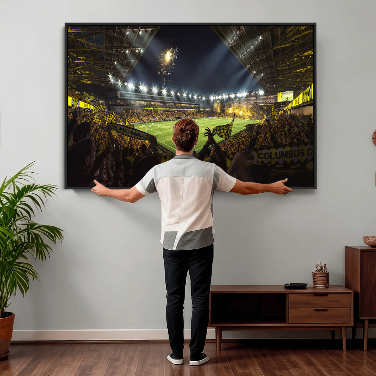51122-MGV-CV-36X24 - Columbus Crew Soccer Team Print - Columbus Crew Stadium Wall Art Canvas Print