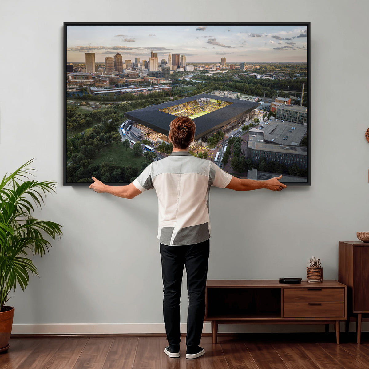 90971-MGV-CV-36X24 - Columbus Crew Soccer Team Print - Columbus Crew Stadium Wall Art, Columbus Crew Soccer Wall Art