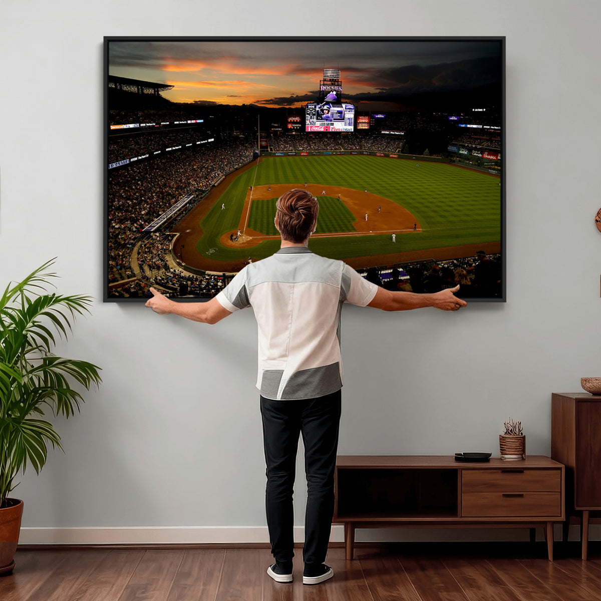 57060-MGV-CV-36X24 - Colorado Rockies Coors Field Wall Art Canvas Print - MLB Baseball Stadium