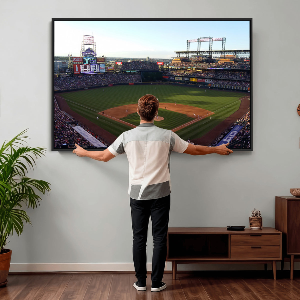 21638-MGV-CV-36X24 - Colorado Rockies Coors Field Wall Art Canvas Print, MLB Baseball Stadium