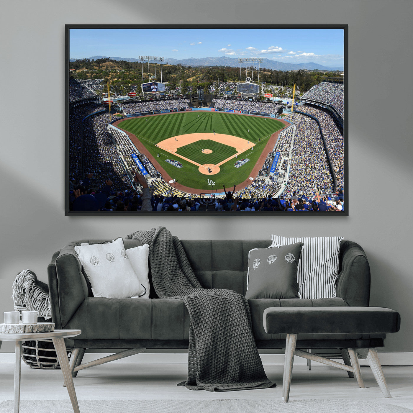 MGV-FC-36X24 - Los Angeles Dodgers Dodger Stadium Wall Art Canvas Print - MLB Baseball Stadium Wall Art Canvas