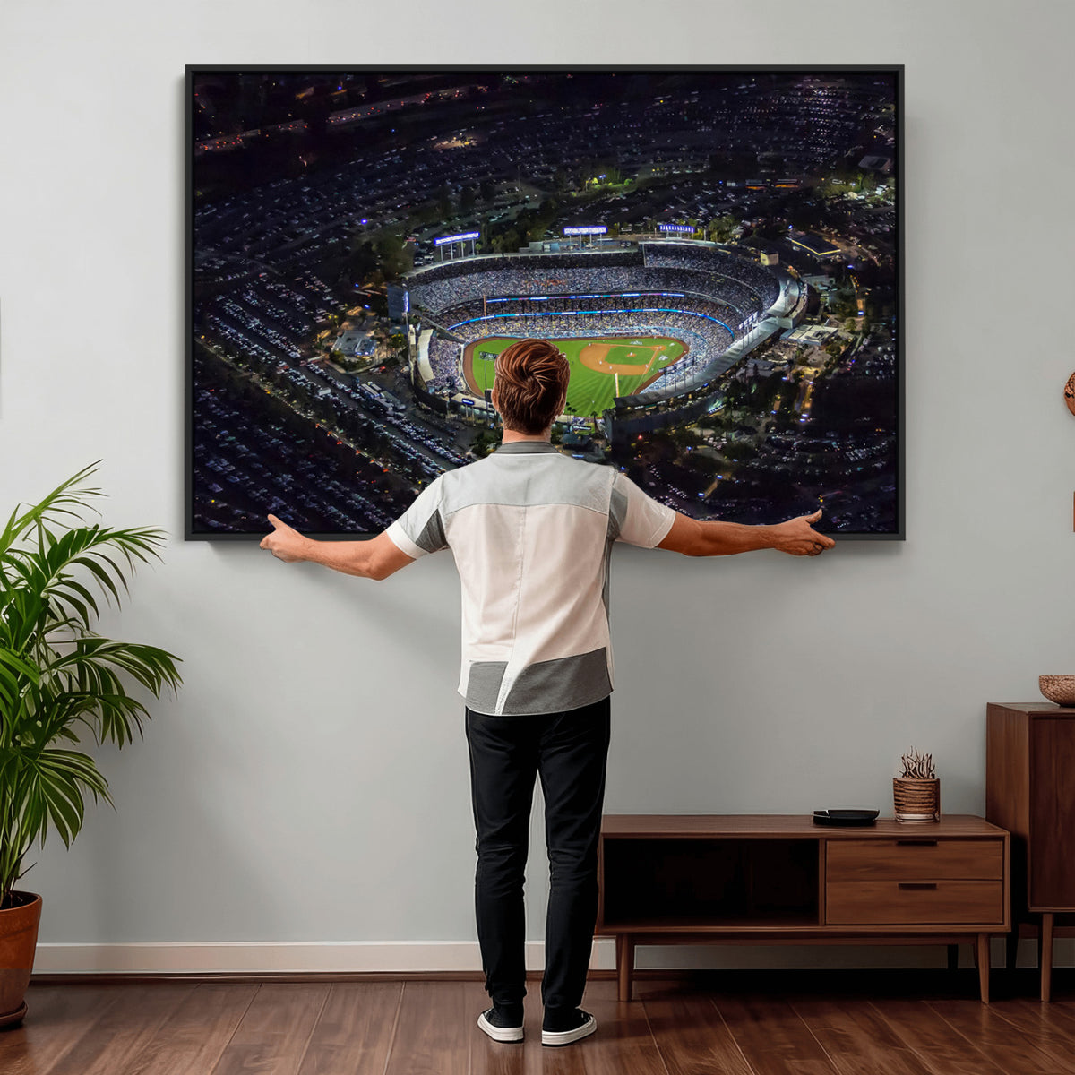 20932-MGV-CV-36X24 - Los Angeles Dodgers Dodger Stadium Wall Art Canvas Print