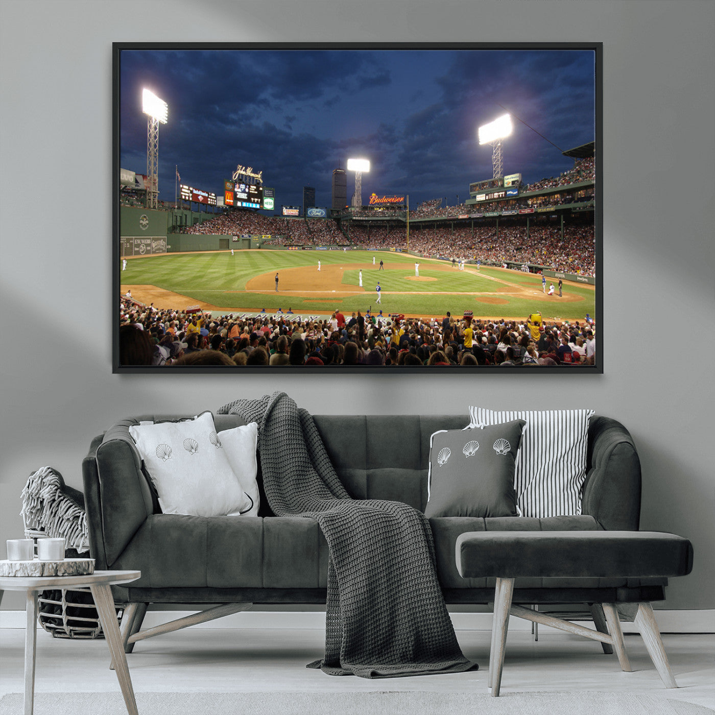 MGV-FC-36X24 - Boston Red Sox Baseball Team Print Canvas - Massachusetts Fenway Park Stadium Wall Art Canvas Print