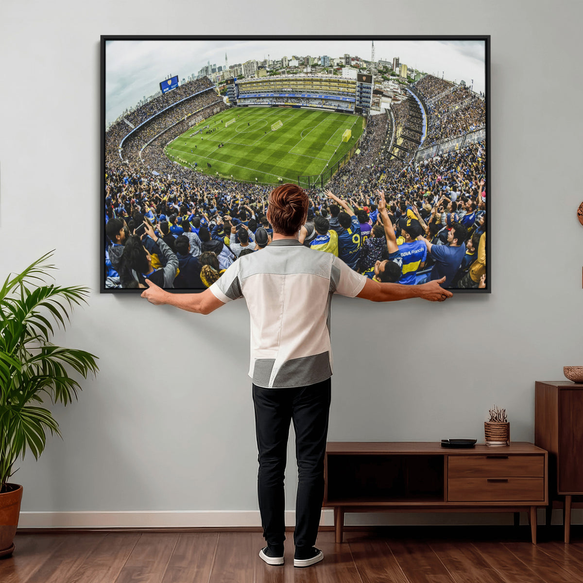 63839-MGV-CV-36X24 - Boca Juniors Soccer Team Print Wall Art, Buenos Aires Bombonera Stadium