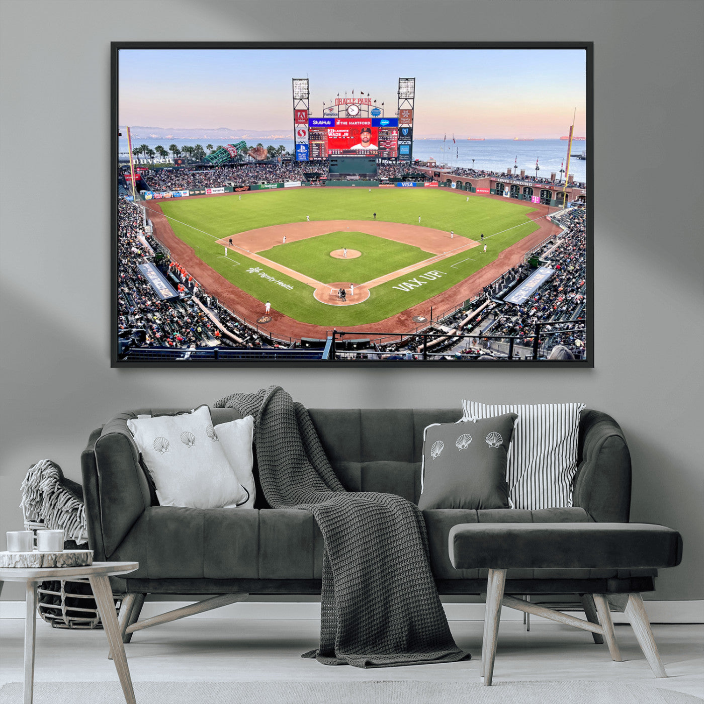 MGV-FC-36X24 - San Francisco Giants Baseball Team Print - Oracle Park Stadium Wall Art Canvas Print