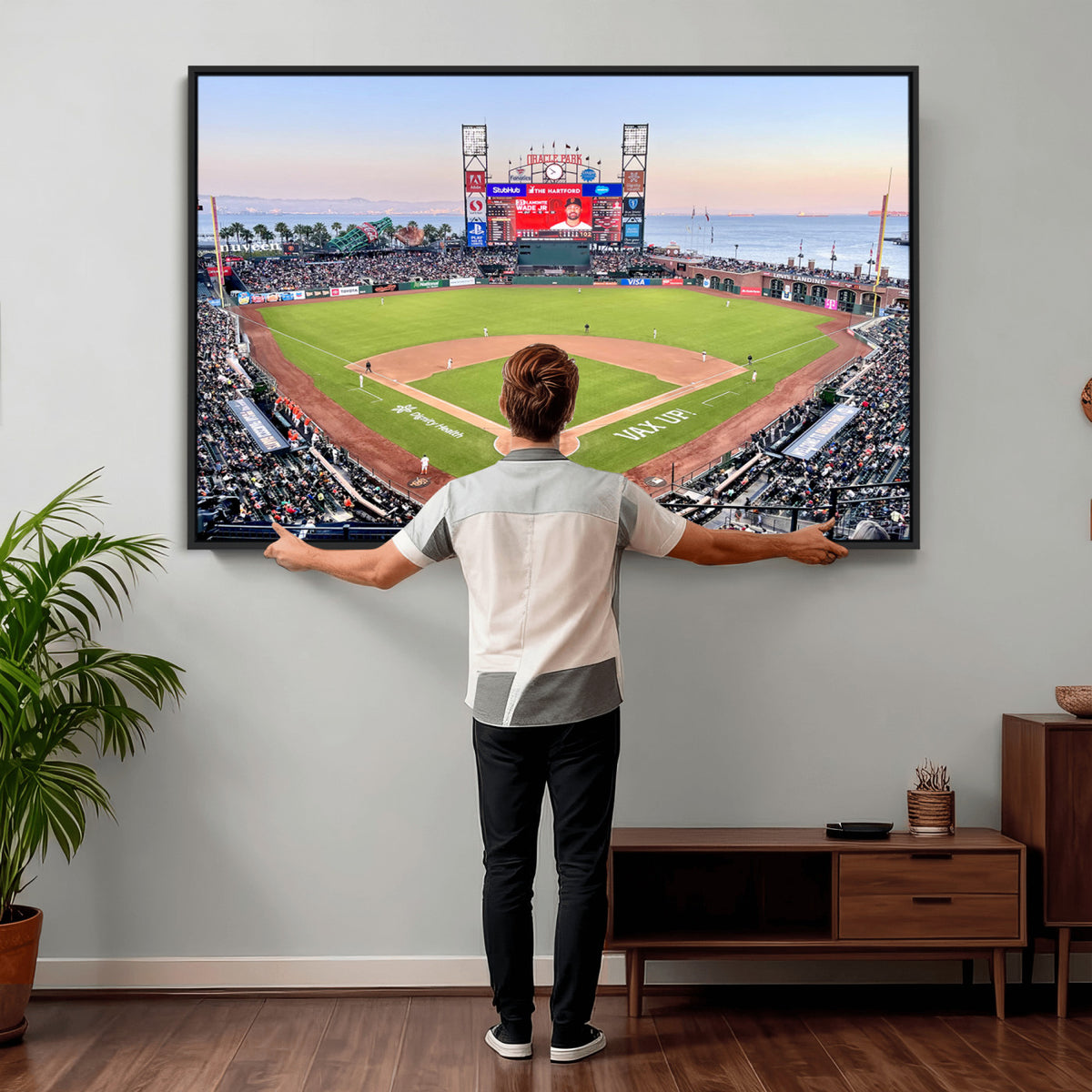 16055-MGV-CV-36X24 - San Francisco Giants Baseball Team Print, Oracle Park
