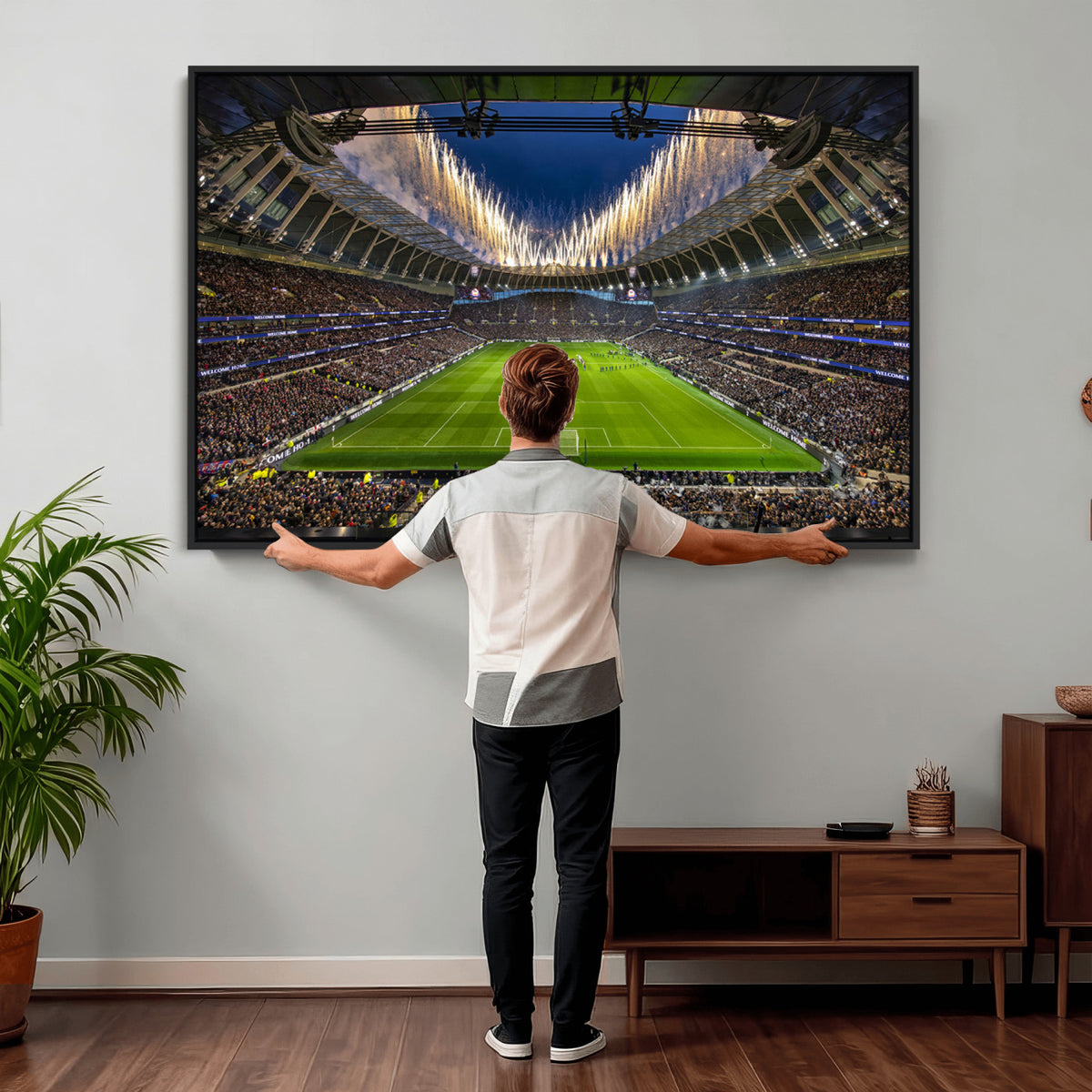 40157-MGV-CV-36X24 - Tottenham Hotspur Football Team Print, London Tottenham Hotspur Stadium Wall Art